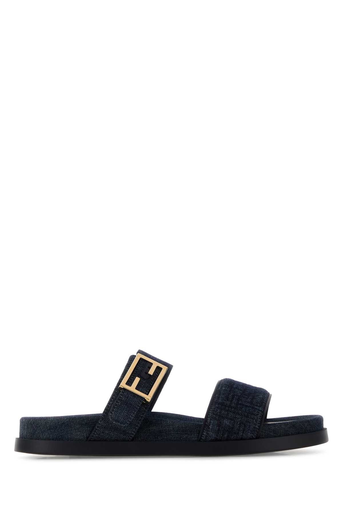 Fendi Denim Fendi Feel Slippers Size US 6 / IT 36 - 1 Thumbnail