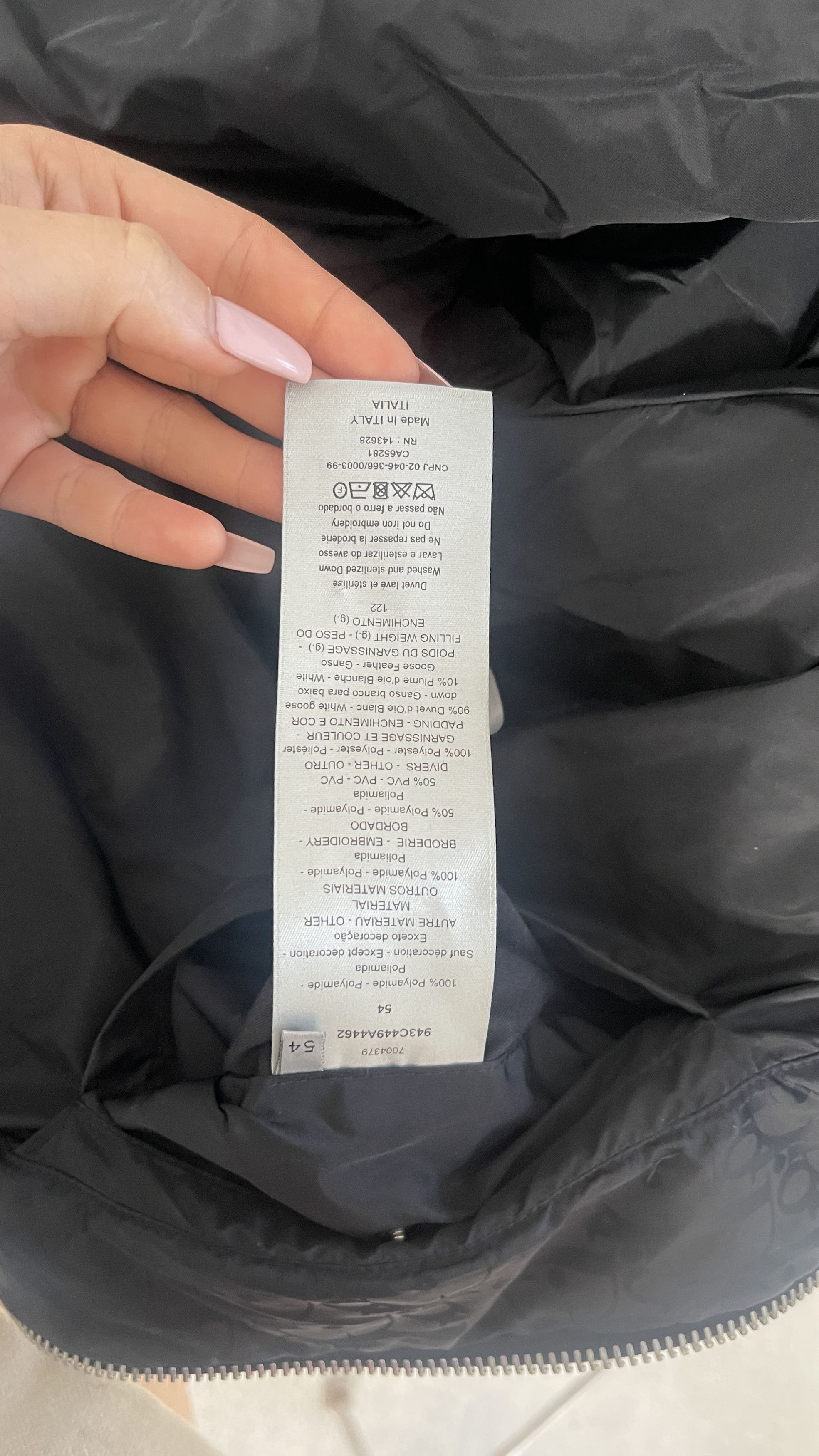 Dior Dior Oblique Navy Down Puffer Jacket Size US XL / EU 56 / 4 - 7 Thumbnail