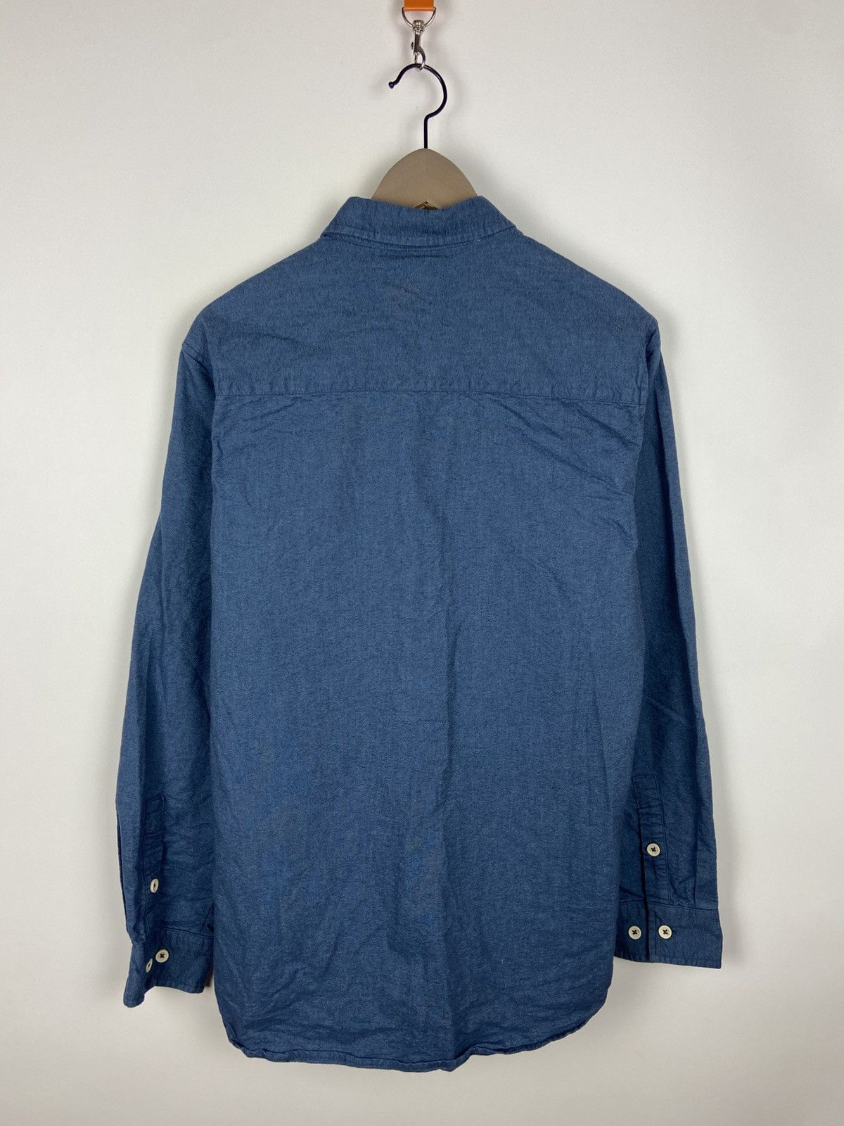 Folk Folk Button-Up Shirt Blue Cotton Pocket Designer Sz 4 Size US M / EU 48-50 / 2 - 2 Thumbnail