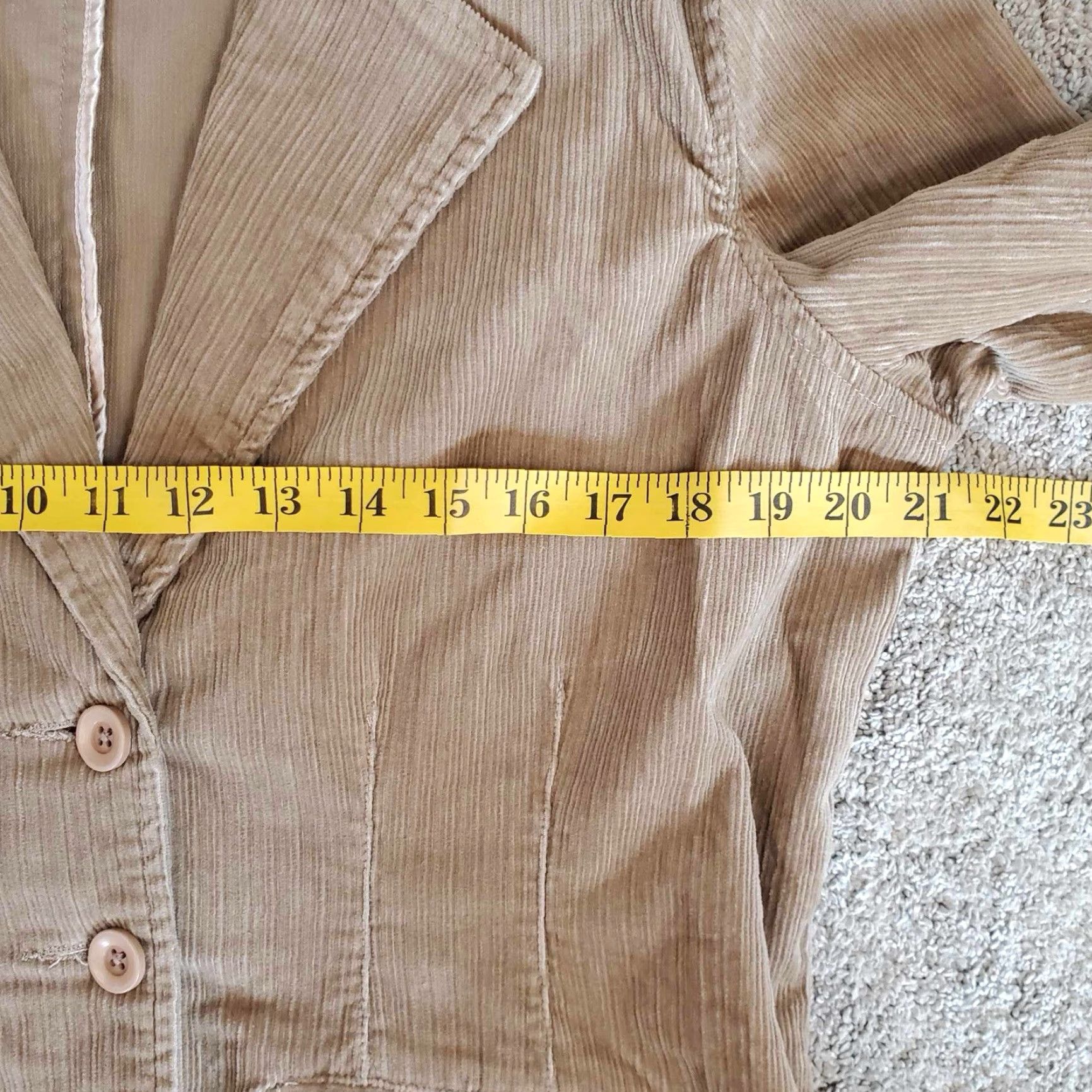 Vintage VINTAGE Halston Jeans Corduroy Stretch Women’s Jacket Blazer Tan Medium M Size 32" / US 10 / IT 46 - 3 Thumbnail