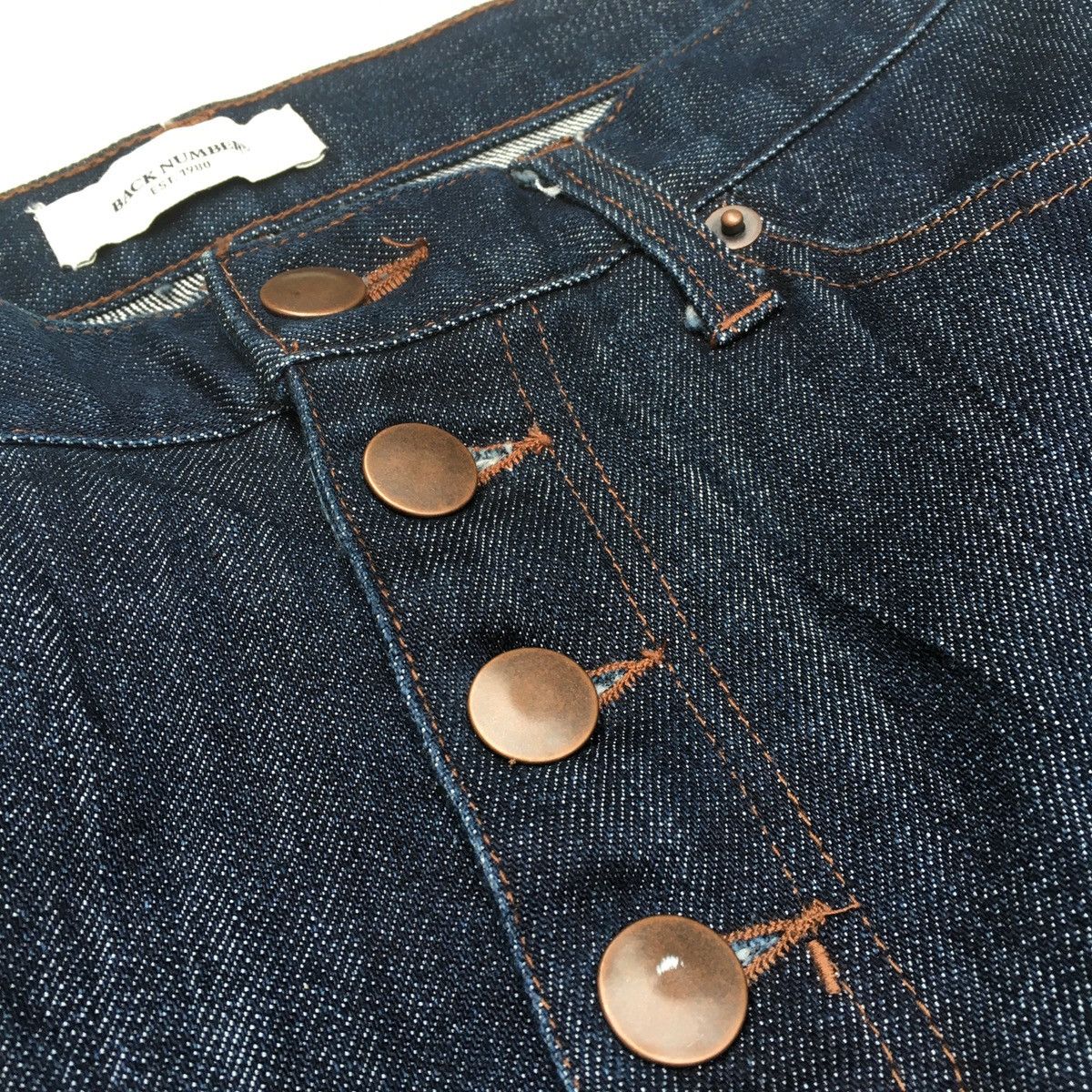 Japanese Brand BACK NUMBER FLARE MINI BOOTCUT JEANS RELEASE HEM WOMEN Size 29" - 4 Thumbnail
