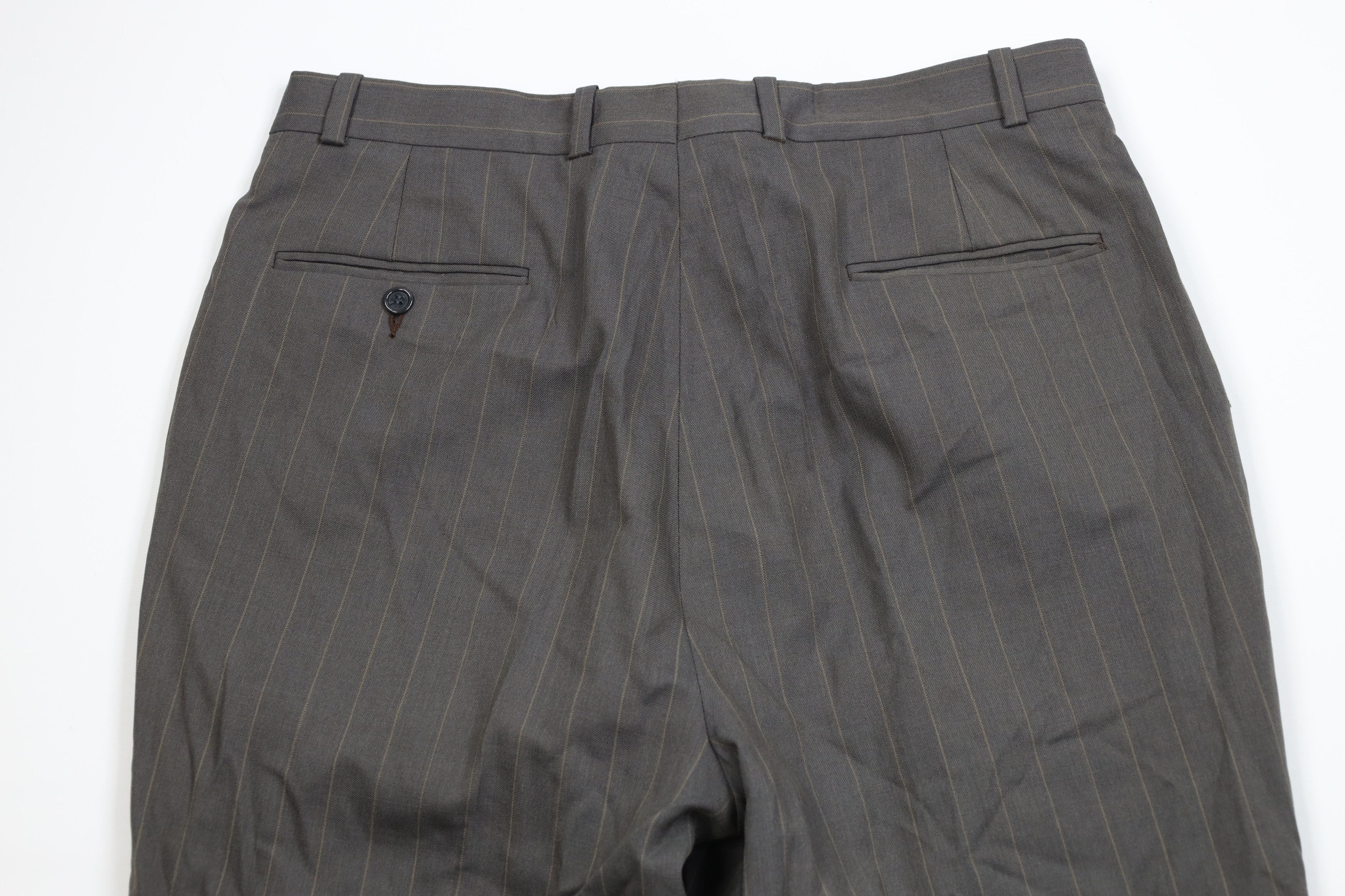 Vintage Vintage 70s Striped Wool Blend Knit Wide Leg Chino Pants USA Size US 34 / EU 50 - 9 Thumbnail