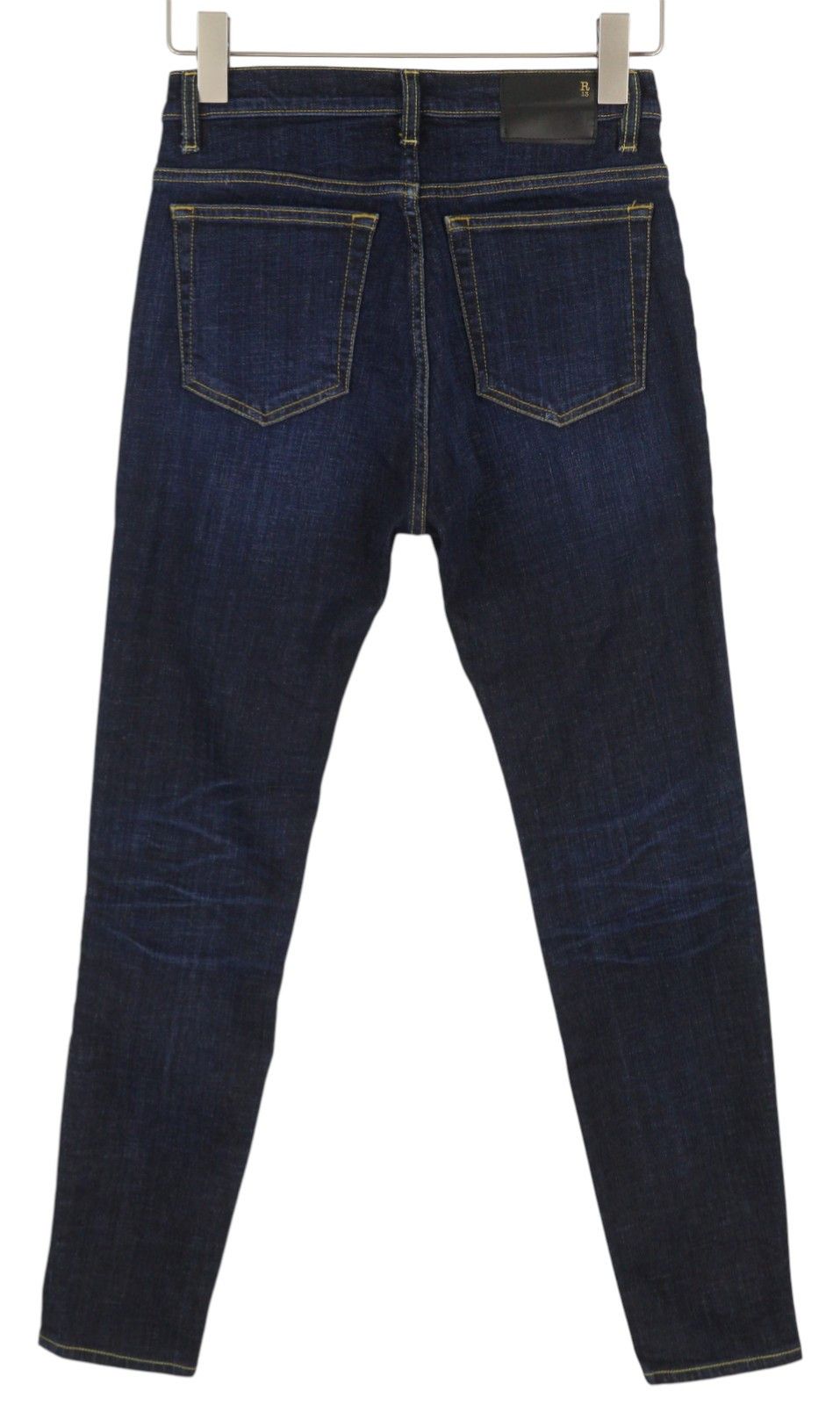 R13 HIGH RISE SKINNY 27 Howell Indigo Washed Faded 85796 Size 27" / US 4 / IT 40 - 2 Thumbnail
