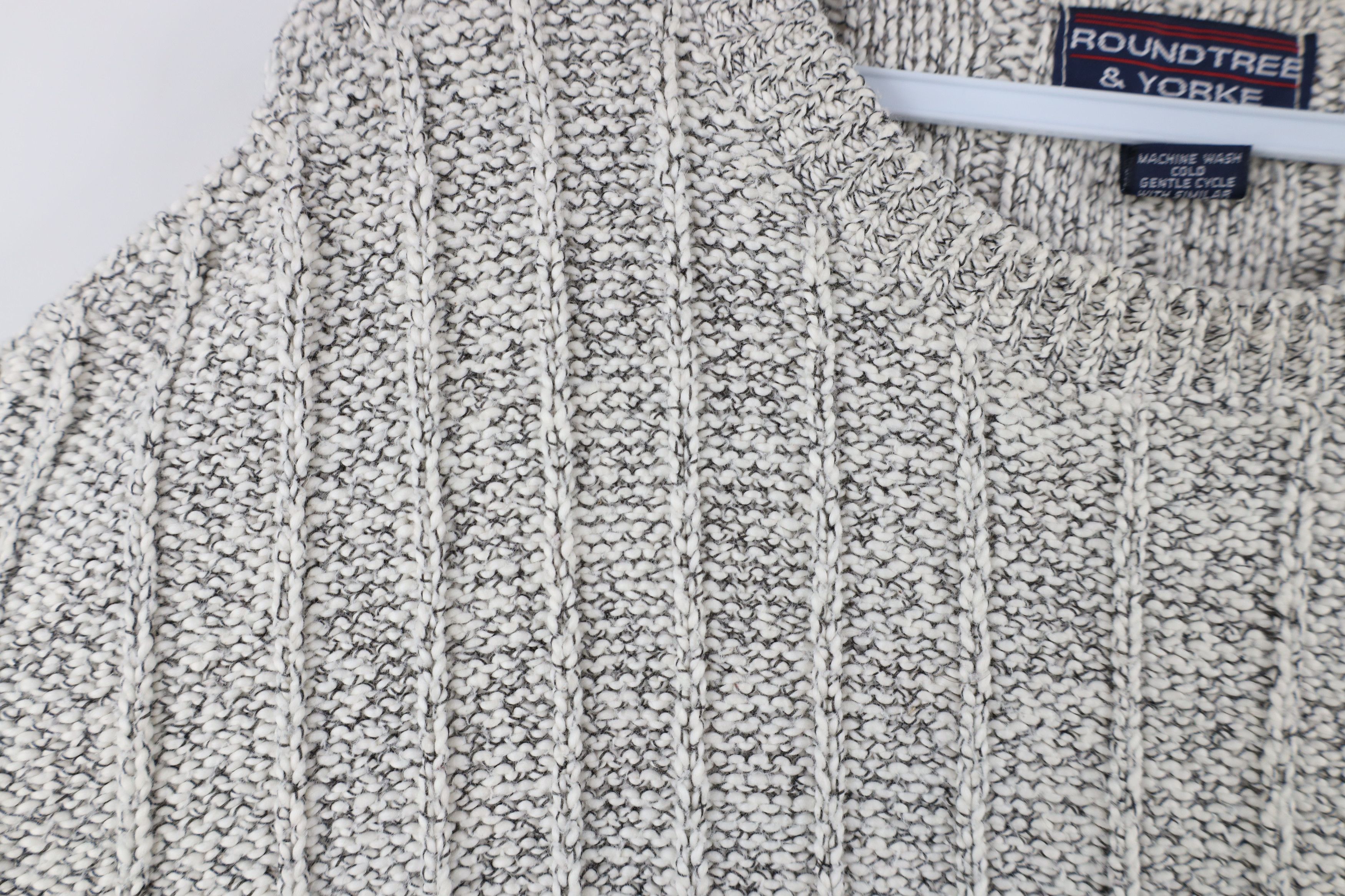 Vintage 90s Streetwear Ribbed Knit Crewneck Sweater USA