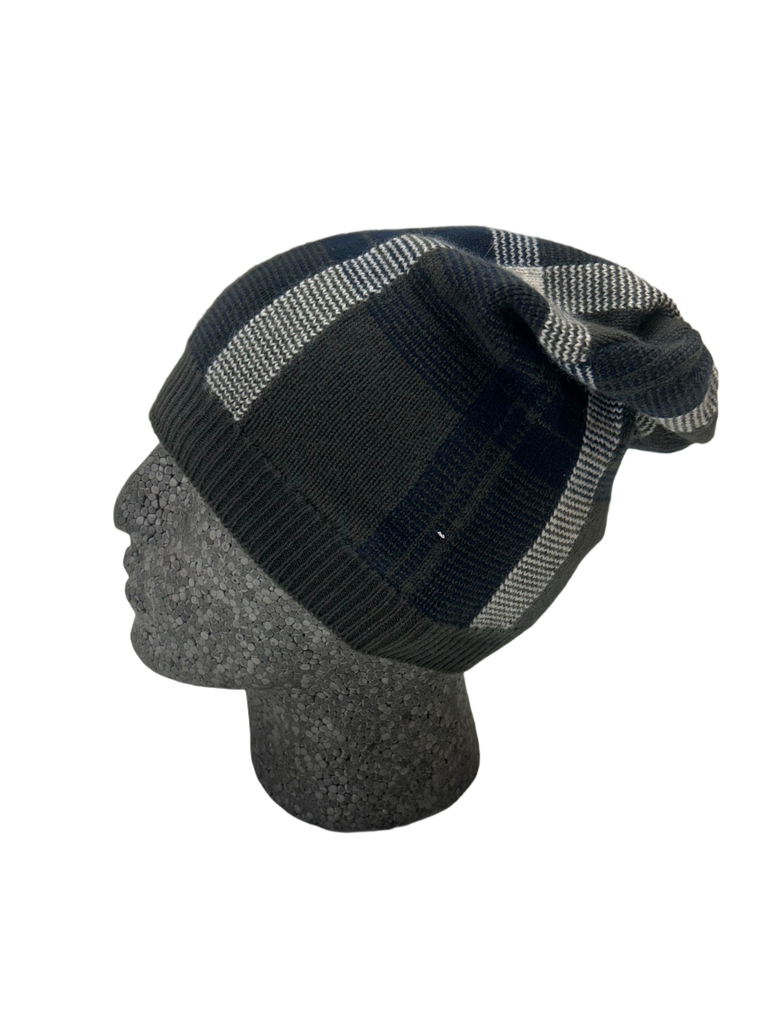 Cruciani Crucani Multi Coloured Plaid Cashmere Beanie Size ONE SIZE - 3 Thumbnail