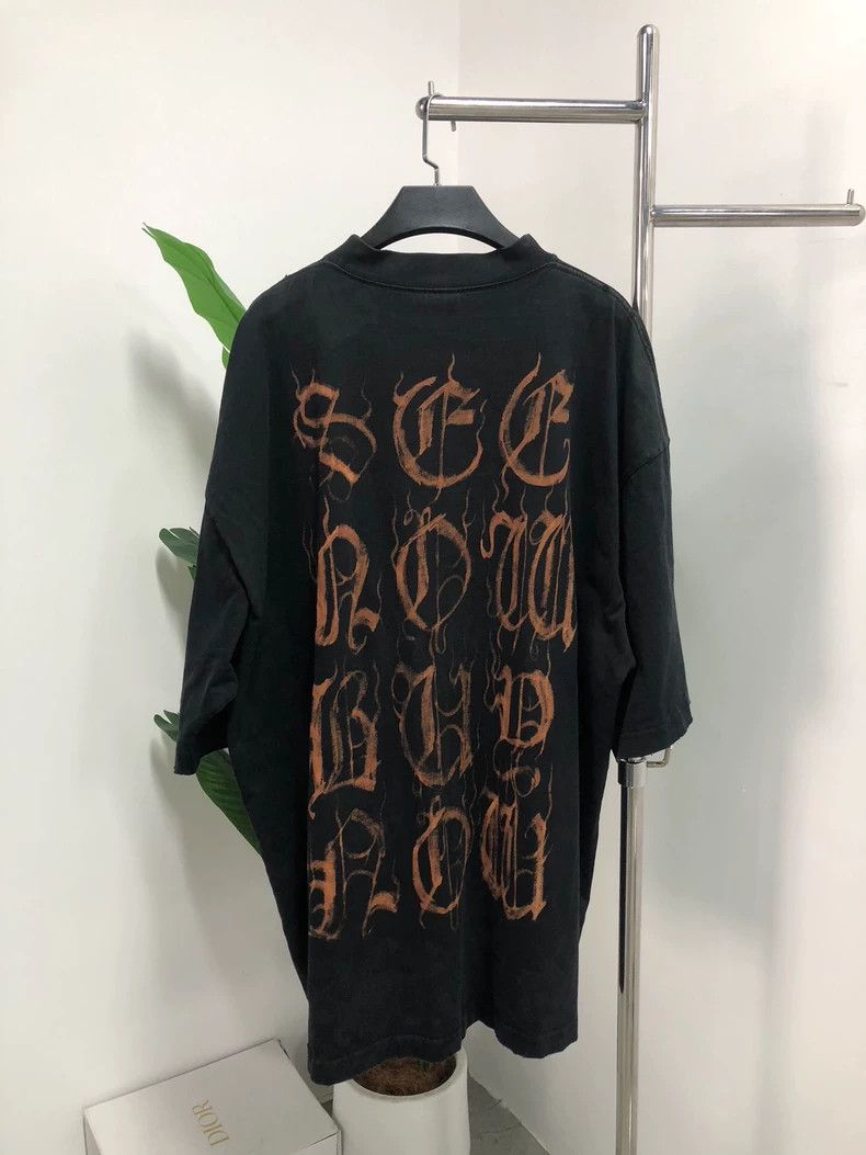 Balenciaga Balenciaga Sanskrit letter printed short sleeve T-shirt Size US M / EU 48-50 / 2 - 2 Thumbnail