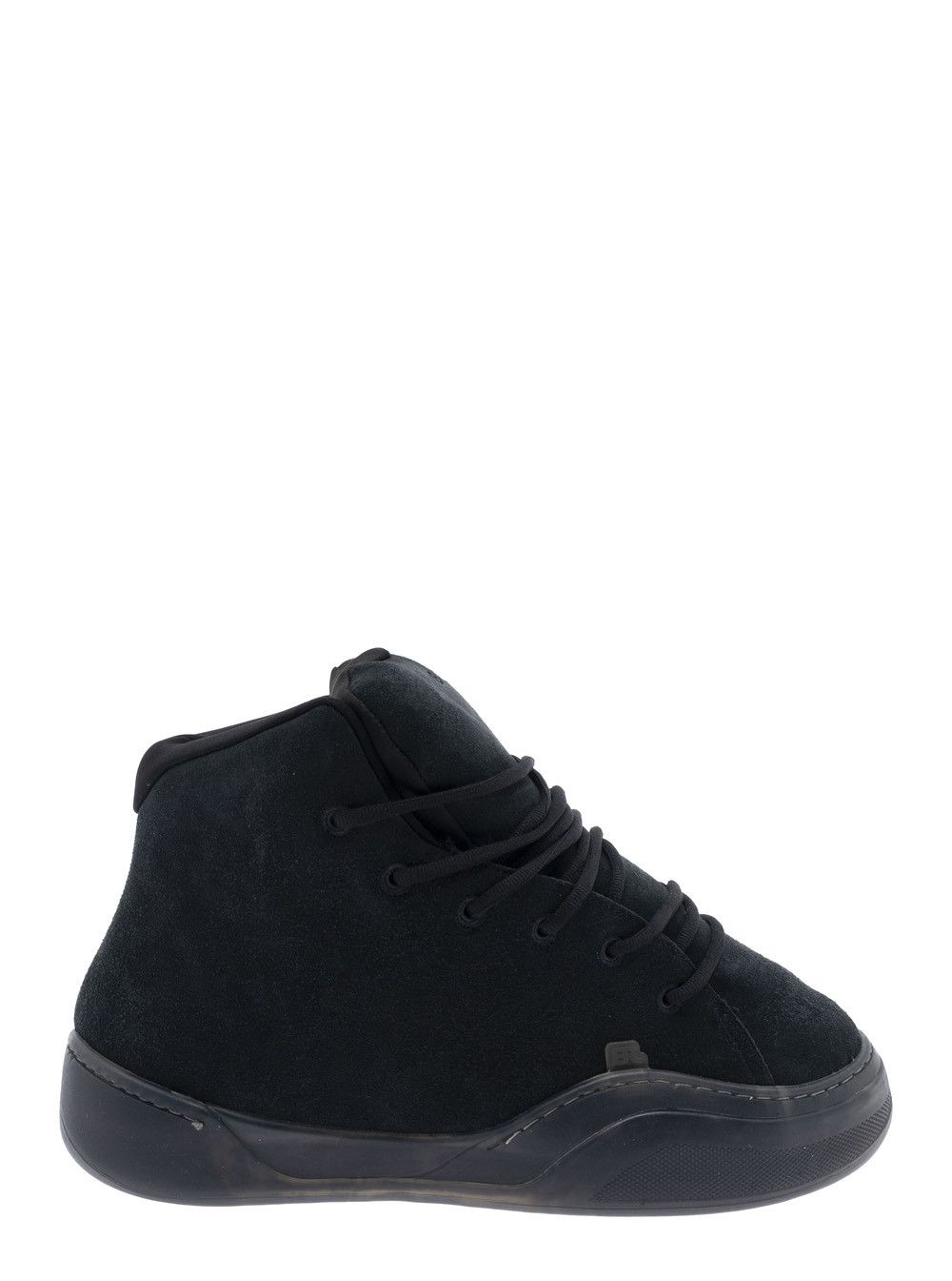 ERL Sneaker 'Mid Vamp' with Logo Lettering on the Tongue in Black Suede for Men Size US 6 / EU 39 - 1 Thumbnail