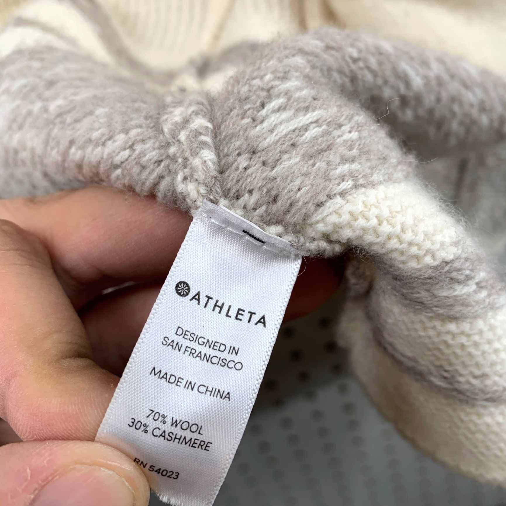Athleta Athleta Cardigan Sweater Womens Medium Beige Open Wrap Wool Cashmere Size M / US 6-8 / IT 42-44 - 5 Thumbnail