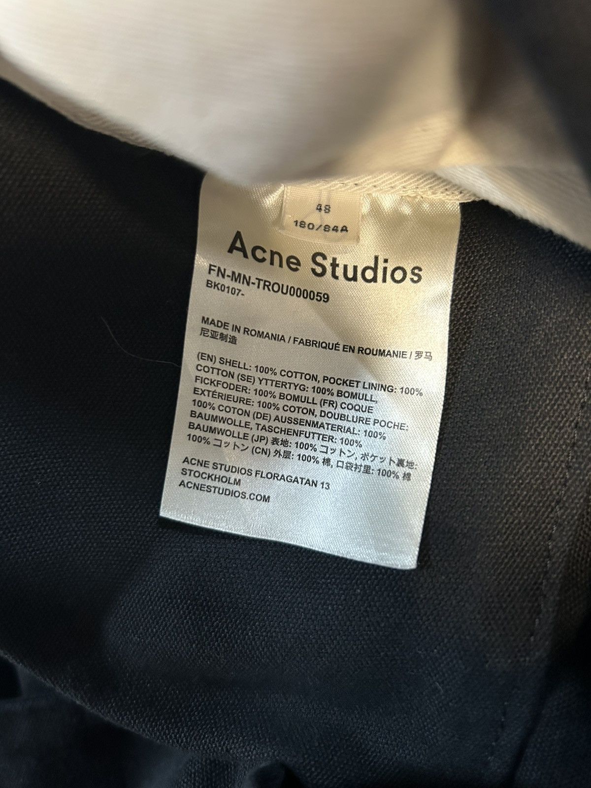 Acne Studios Acne Studios Black Crossover Tied Paper Bag Waist Pants Size US 33 - 11 Thumbnail