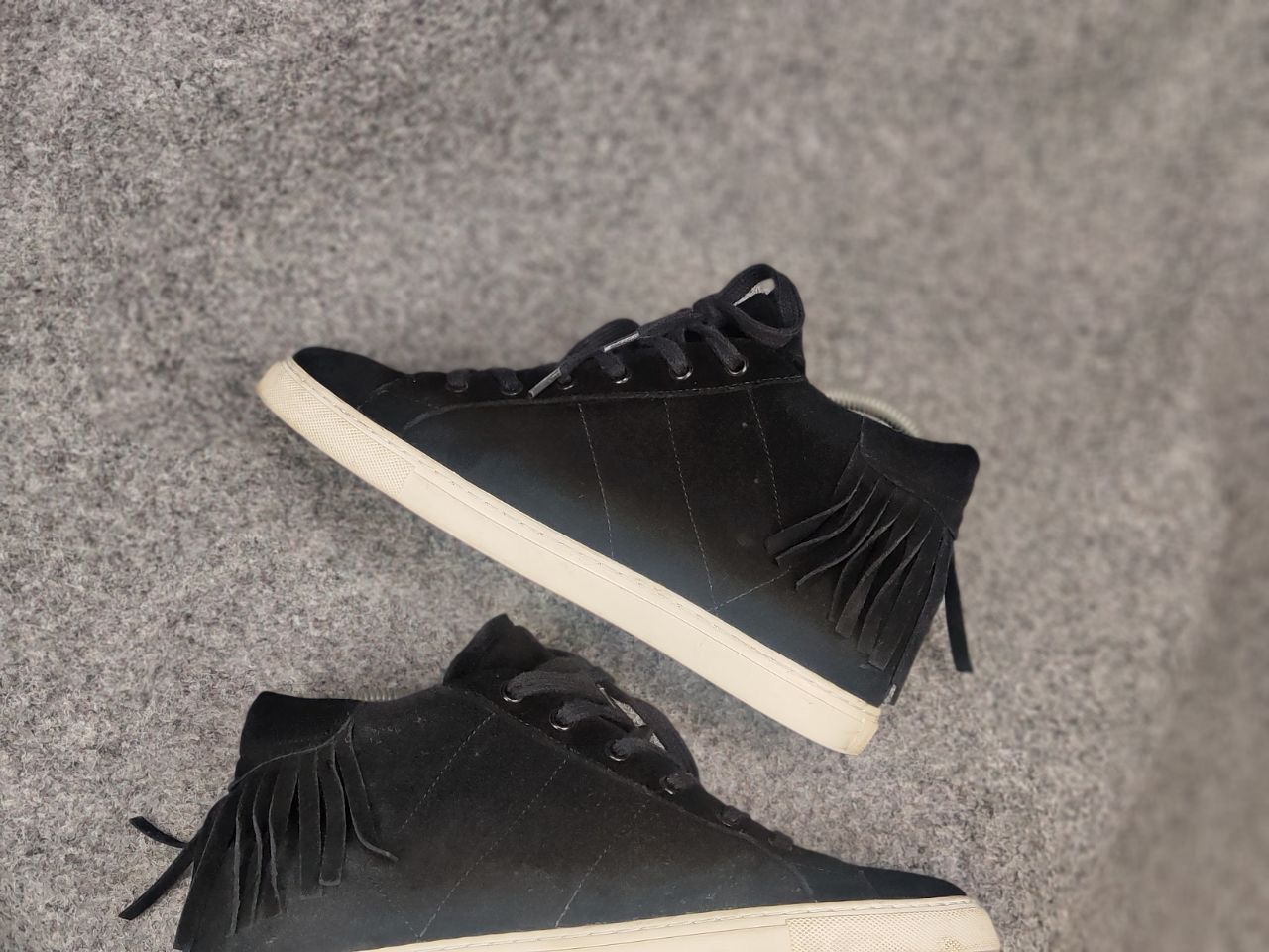 Iro IRO Design suede leather black Lace hi top sneakers Size US 7 / EU 40 - 5 Thumbnail