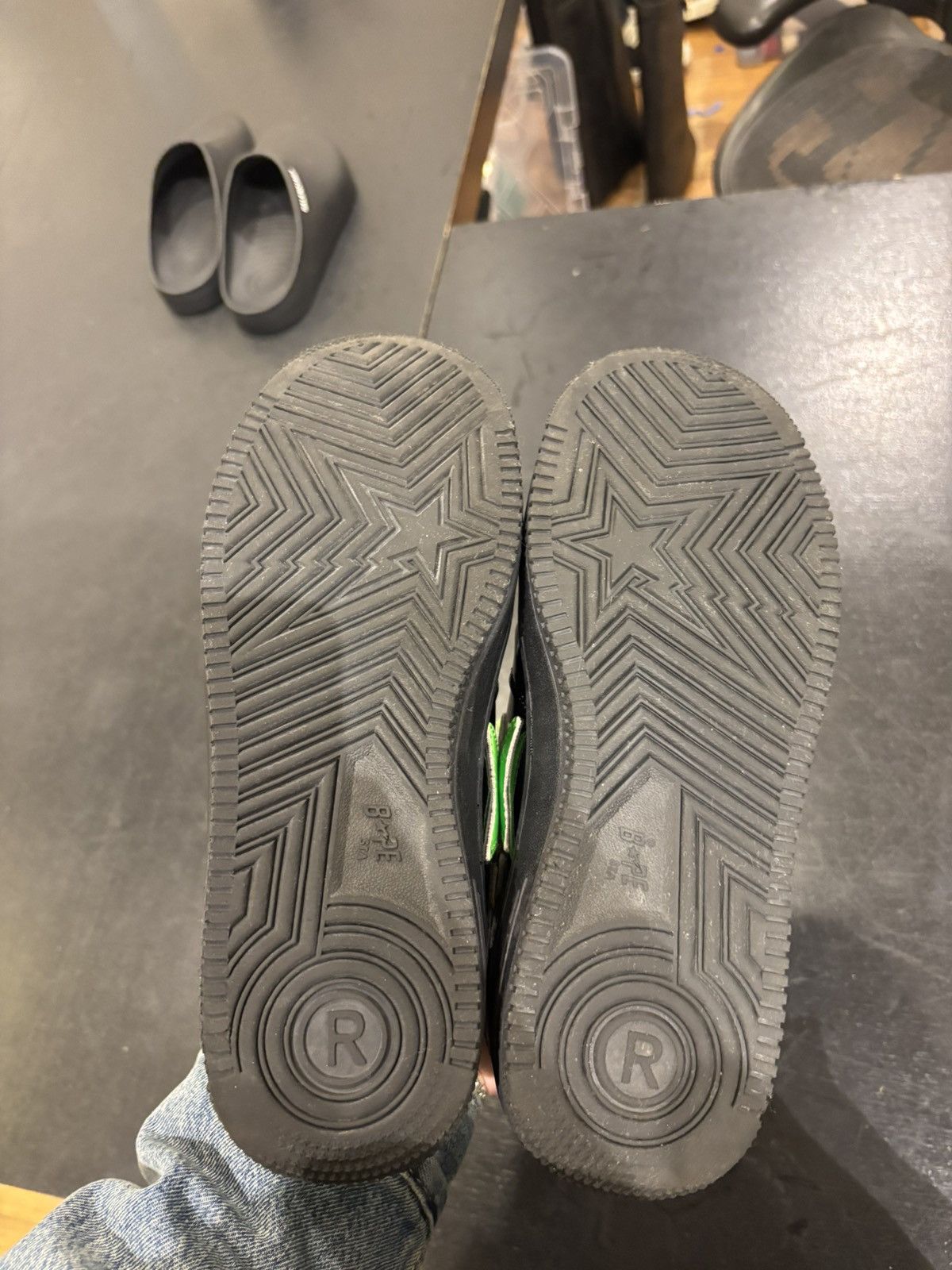 Bape Bapesta Patent Black / Green Size US 8.5 / EU 41-42 - 6 Thumbnail