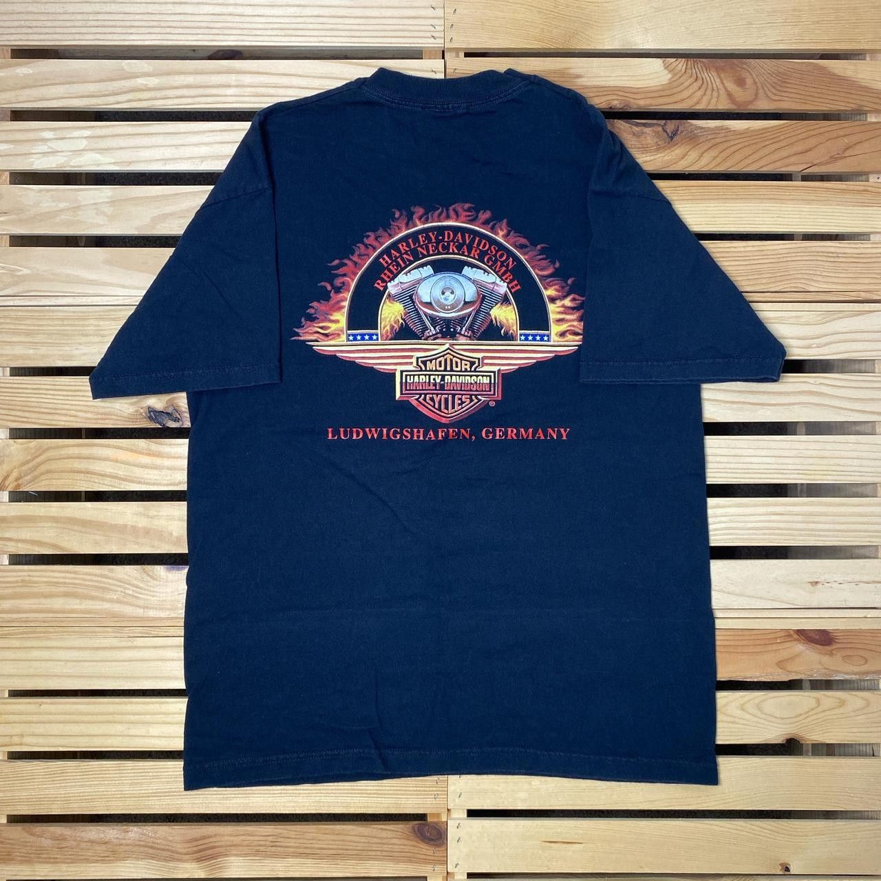 Harley Davidson Vintage Harley Davidson Germany Black Biker Tee Size Large Size US L / EU 52-54 / 3 - 2 Thumbnail