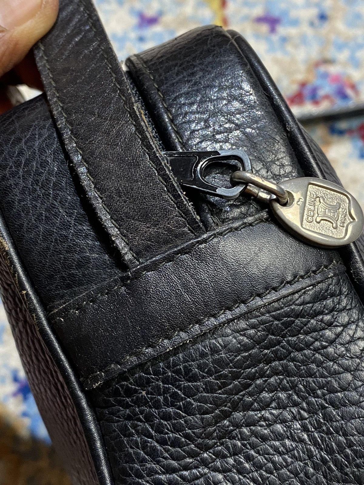 Celine × Vintage Vintage Celine Black Mini Crossbody Box Zipper Bag Size ONE SIZE - 18 Thumbnail