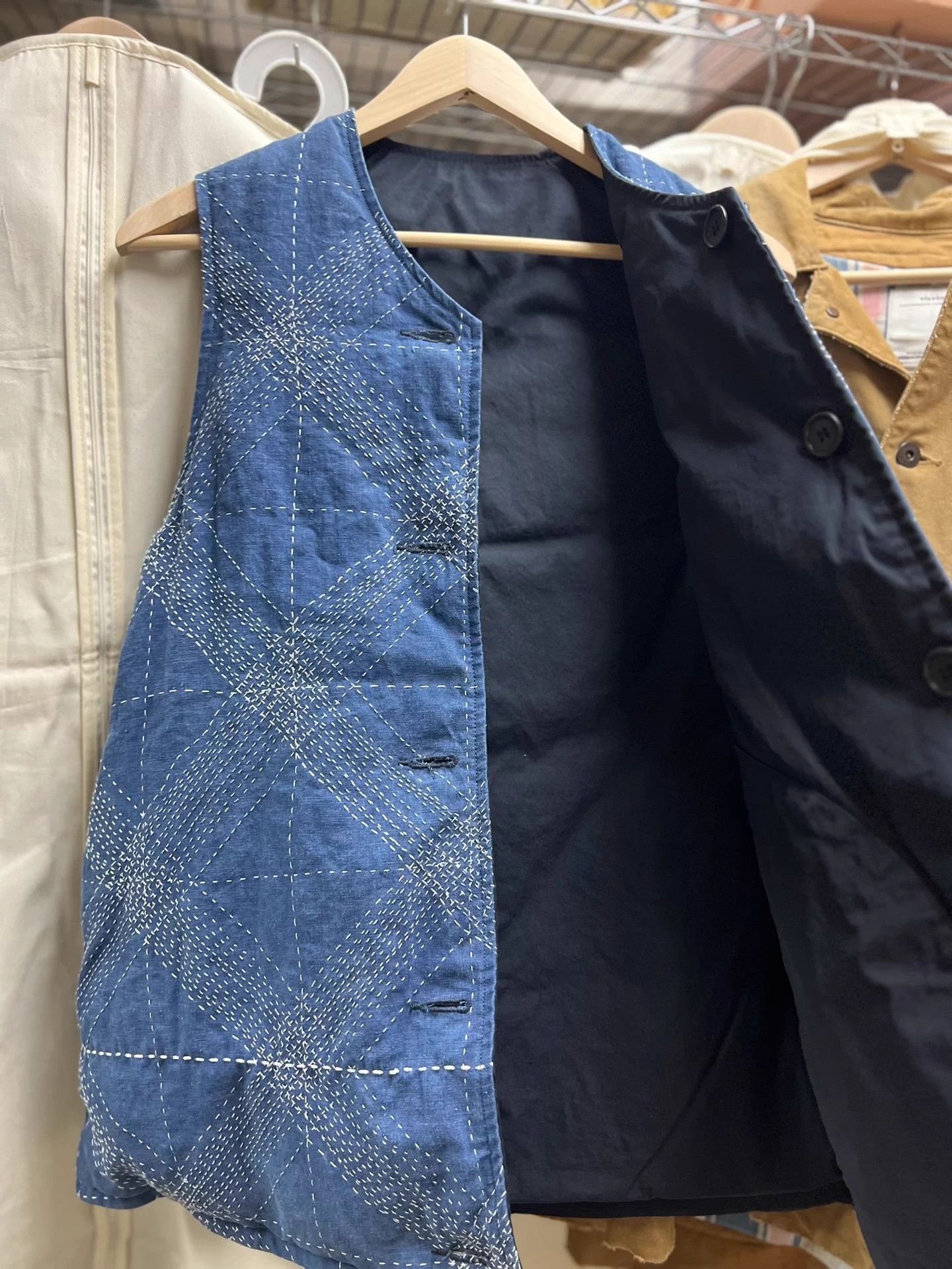 Visvim VISVIM ICT KORA DOWN VEST Sashiko INDIGO Size 1 Size US S / EU 44-46 / 1 - 6 Thumbnail