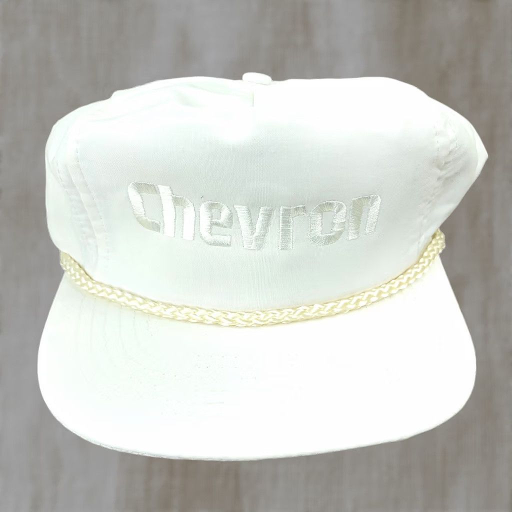 GAS VINTAGE Chevron Hat Cap Oil Gas Petroleum Pipe Line Patch Rope 90s Mens Size ONE SIZE - 1 Thumbnail