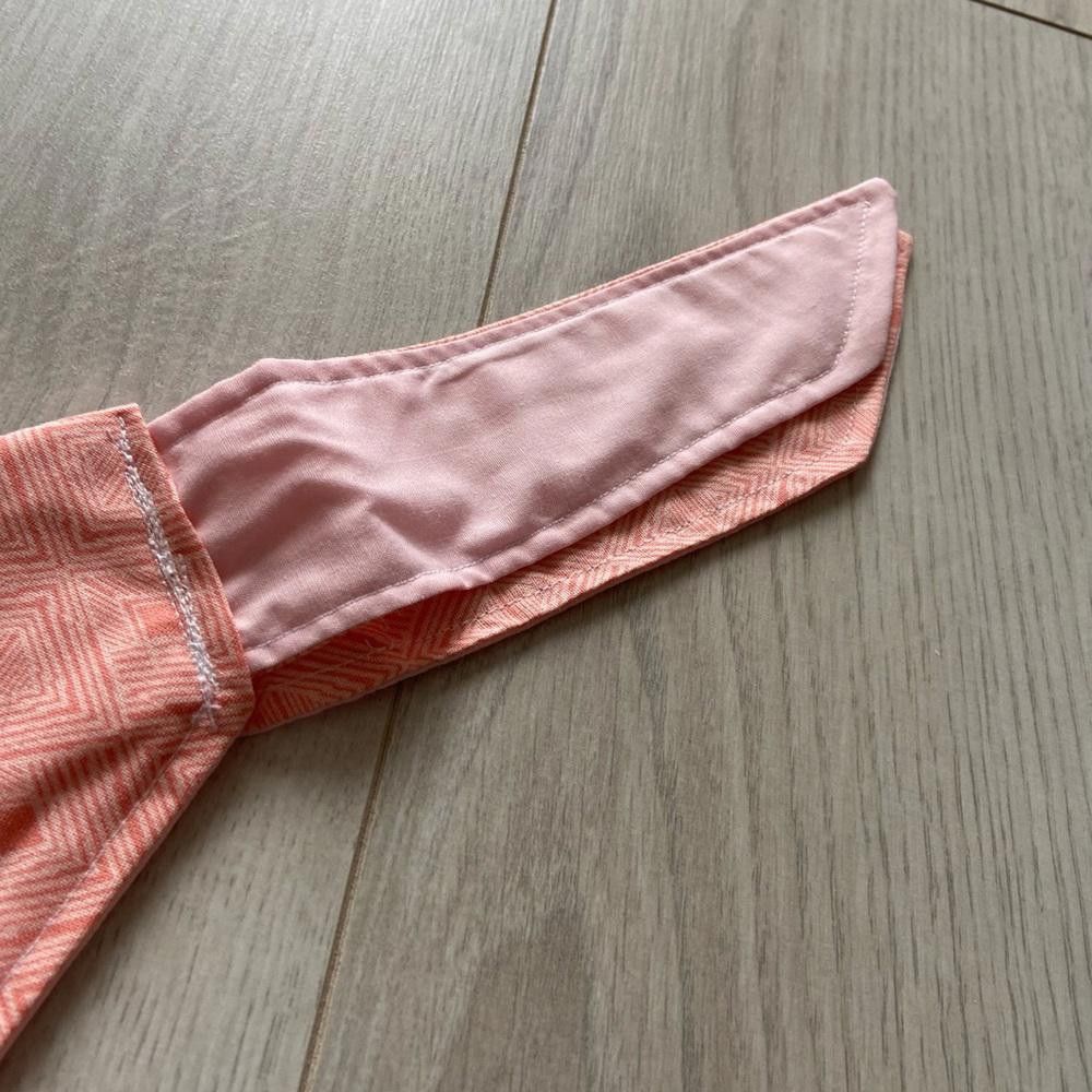 Designer Pink Patterned Dog Bandana with Matching Scrunchie Size ONE SIZE - 4 Thumbnail