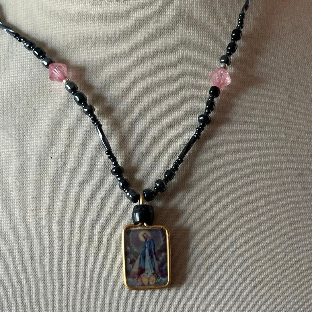 Other saint mary pendant beaded necklace multicolor Size ONE SIZE - 2 Thumbnail