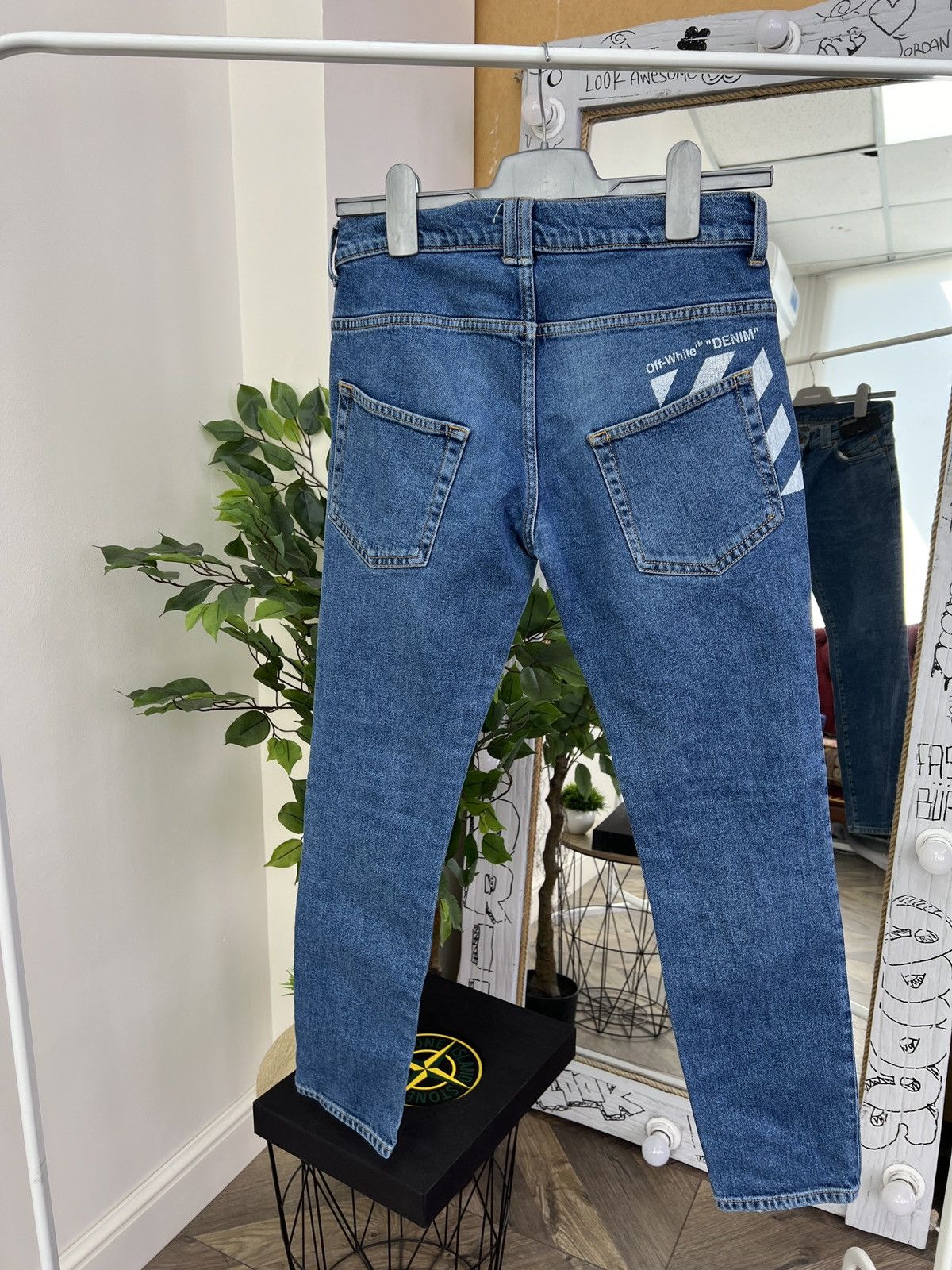 Off-White Vintage Off-White Denim Label Blue Women’s Jeans Size 30" / US 8 / IT 44 - 1 Thumbnail