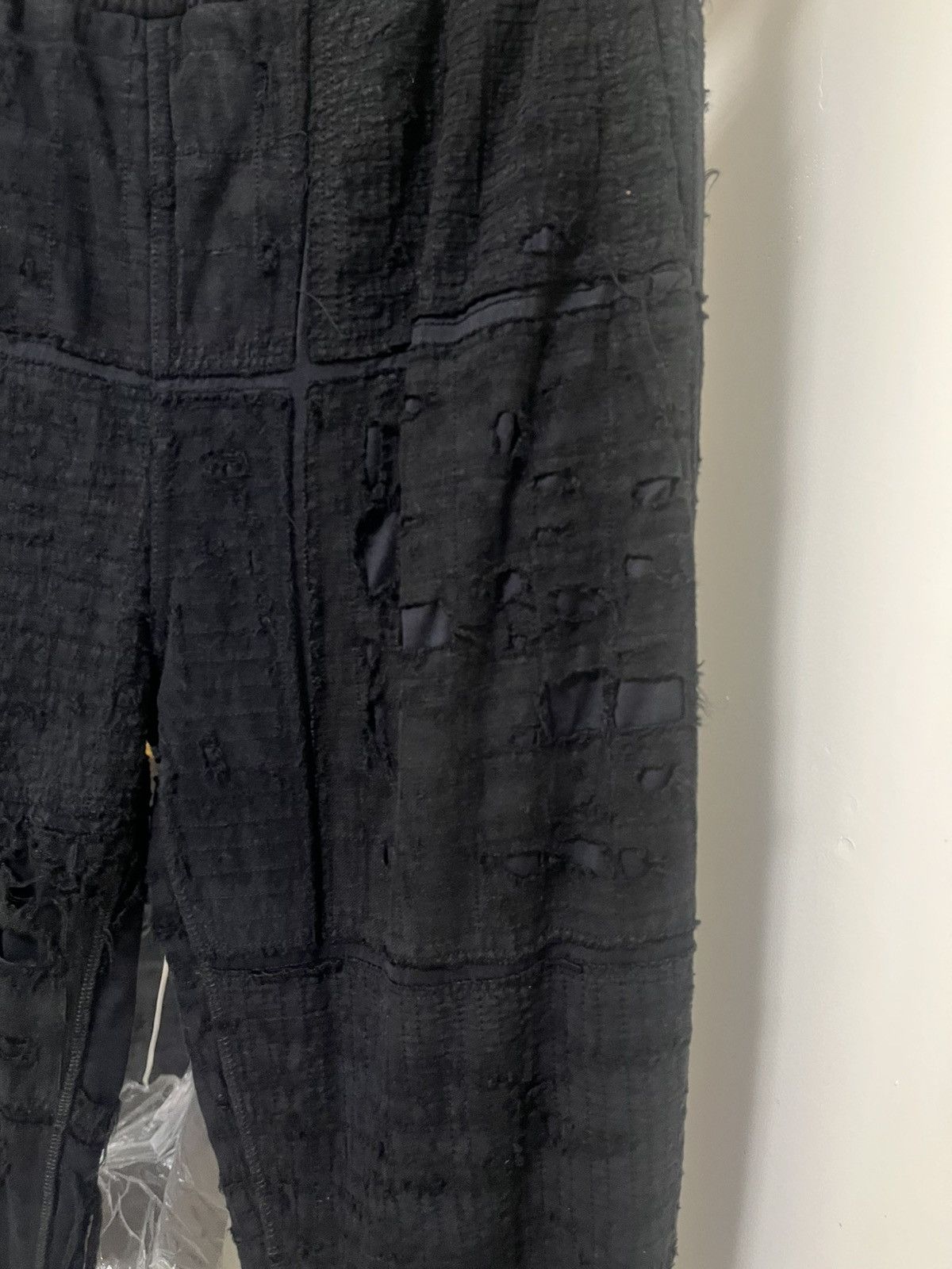 Givenchy Givenchy Faded Black Cotton Distressed Trousers Sz L Size US 34 / EU 50 - 12 Thumbnail