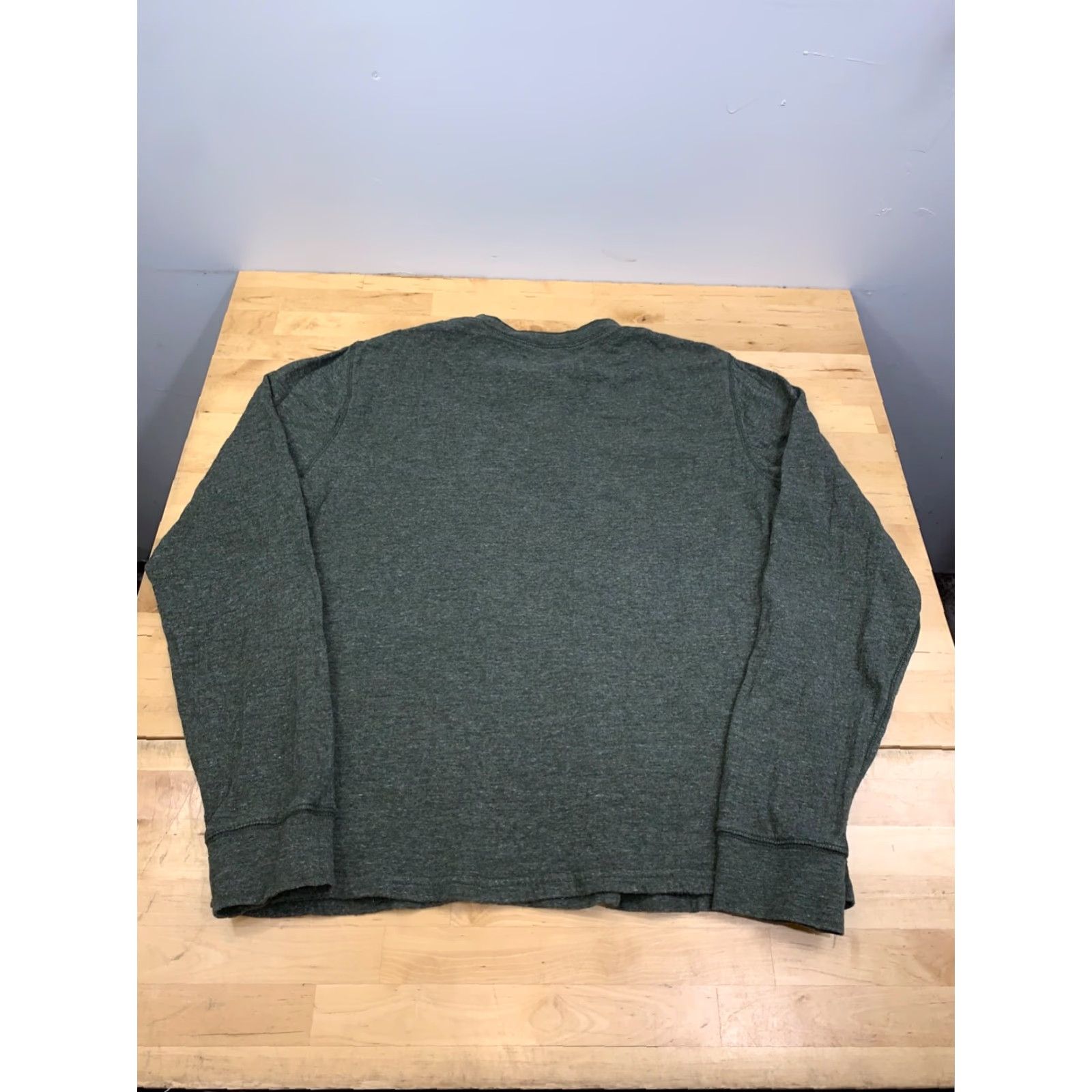 J.Crew J.CREW Henley Shirt Mens L Green Long Sleeve Double Knit Size US L / EU 52-54 / 3 - 8 Thumbnail