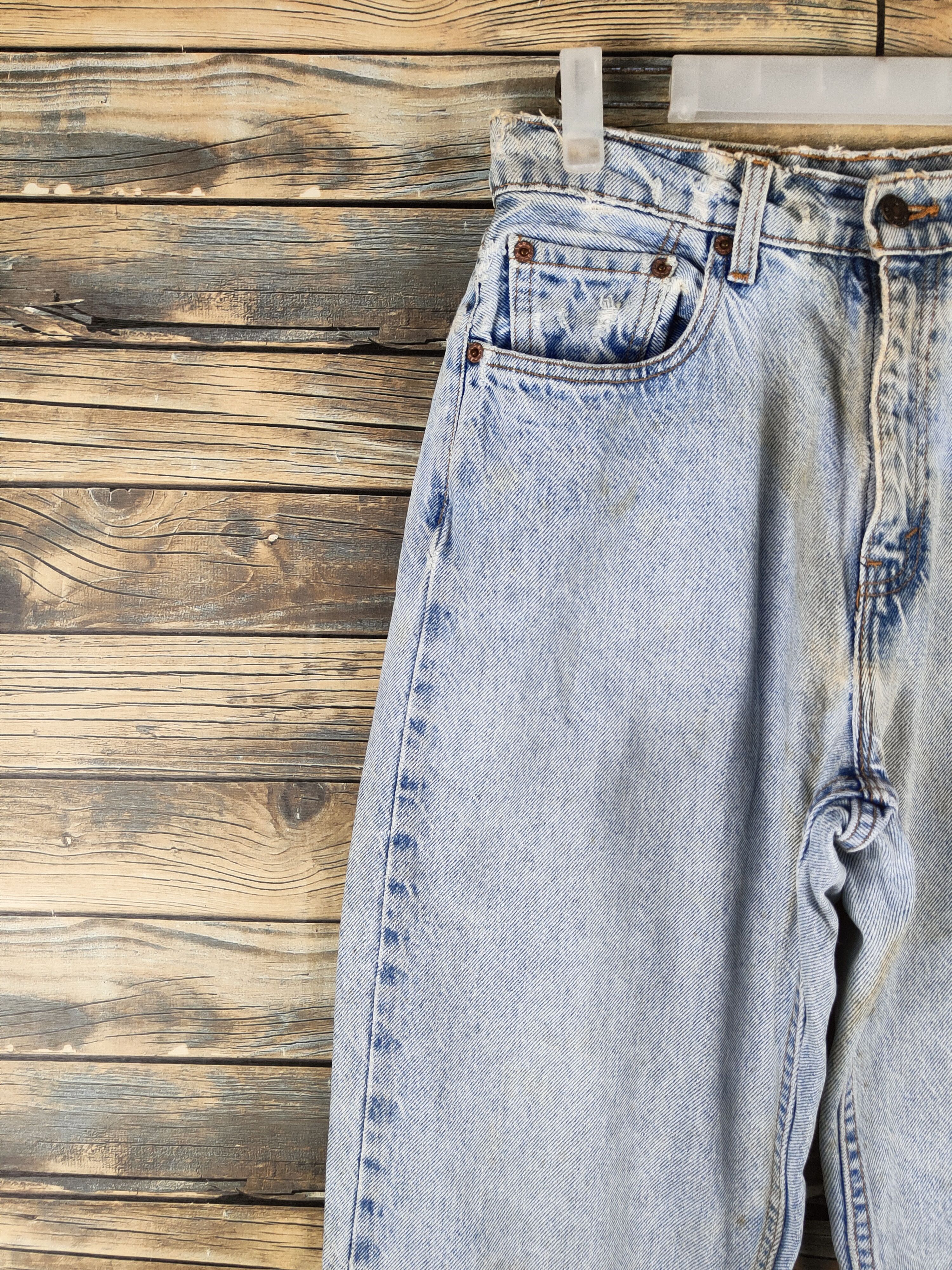 Levi's DL 561 Levi's Blue Distressed Ripped Jeans #46-810 Size US 28 / EU 44 - 3 Thumbnail