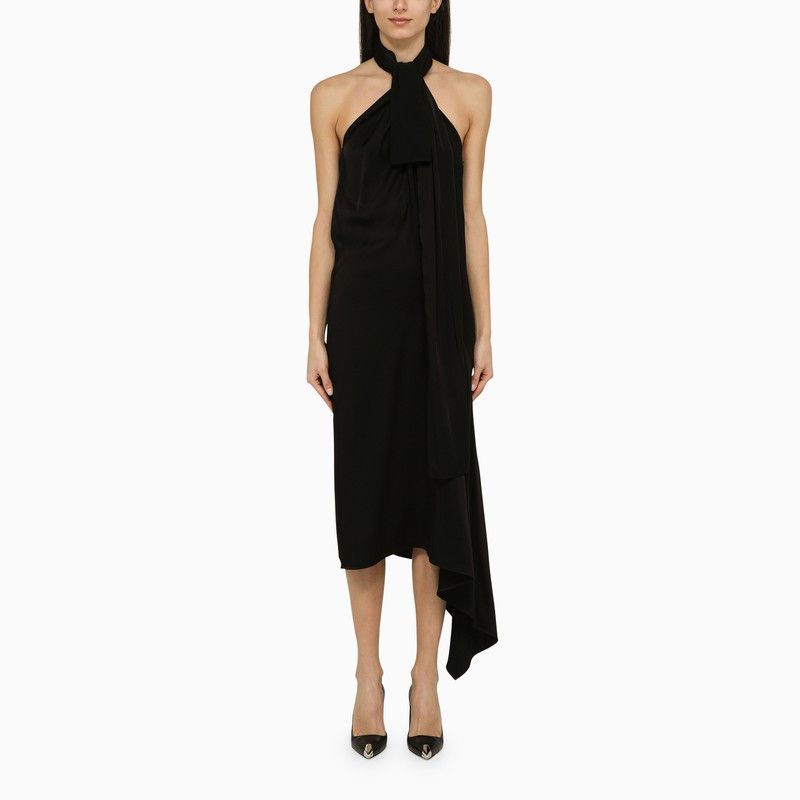image of Givenchy Black Viscose Midi Dress, Women's (Size Small)