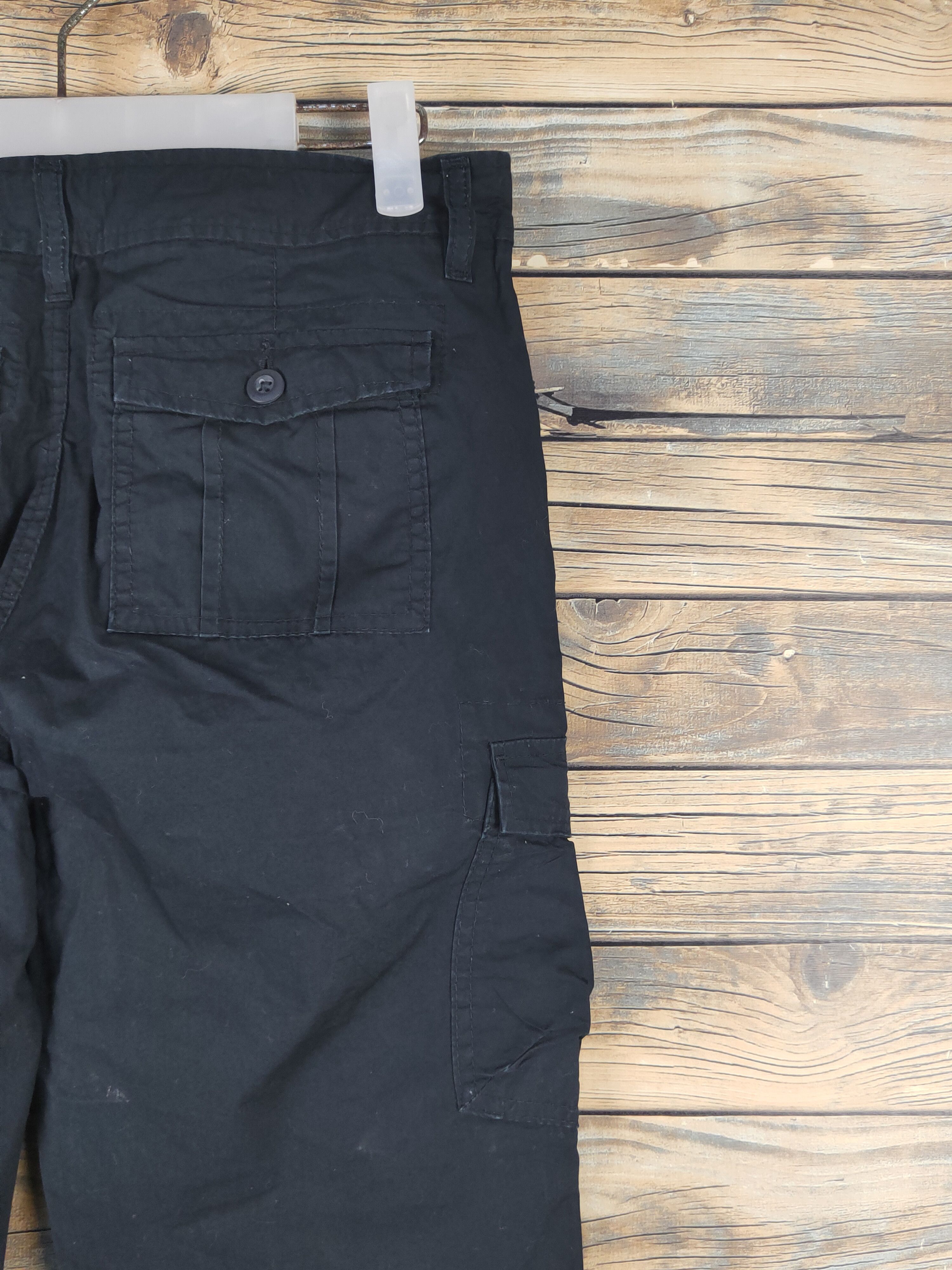 Japanese Brand DL Uniqlo Black Multipocket Tactical Cargo Pants #1521 Size 28" / US 6 / IT 42 - 10 Thumbnail
