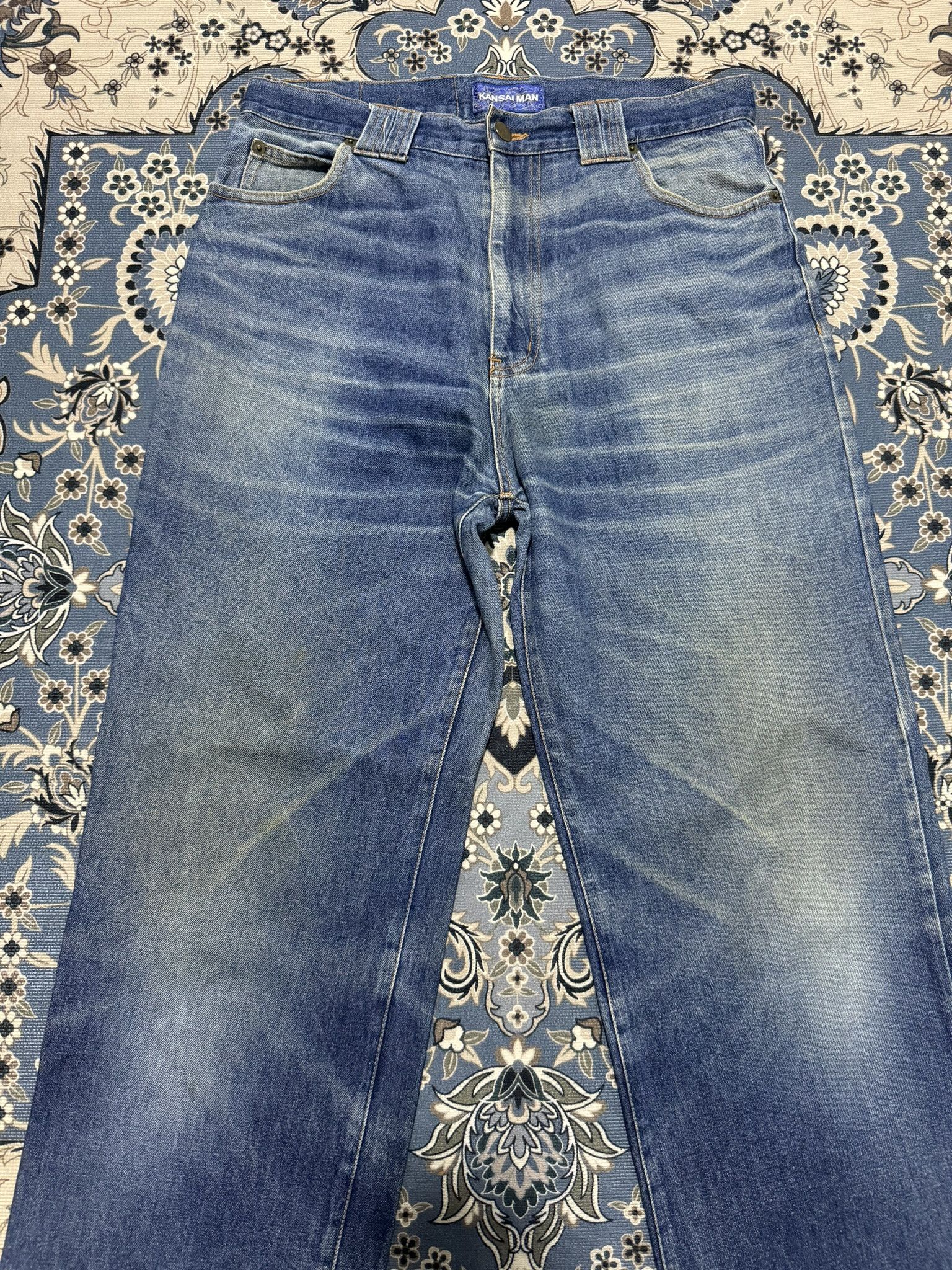 Japanese Brand × Kansai Yamamoto × Vintage Vintage Kansai Man By Kansai Yamamoto Dragon Embroider Jeans Size US 29 - 4 Thumbnail