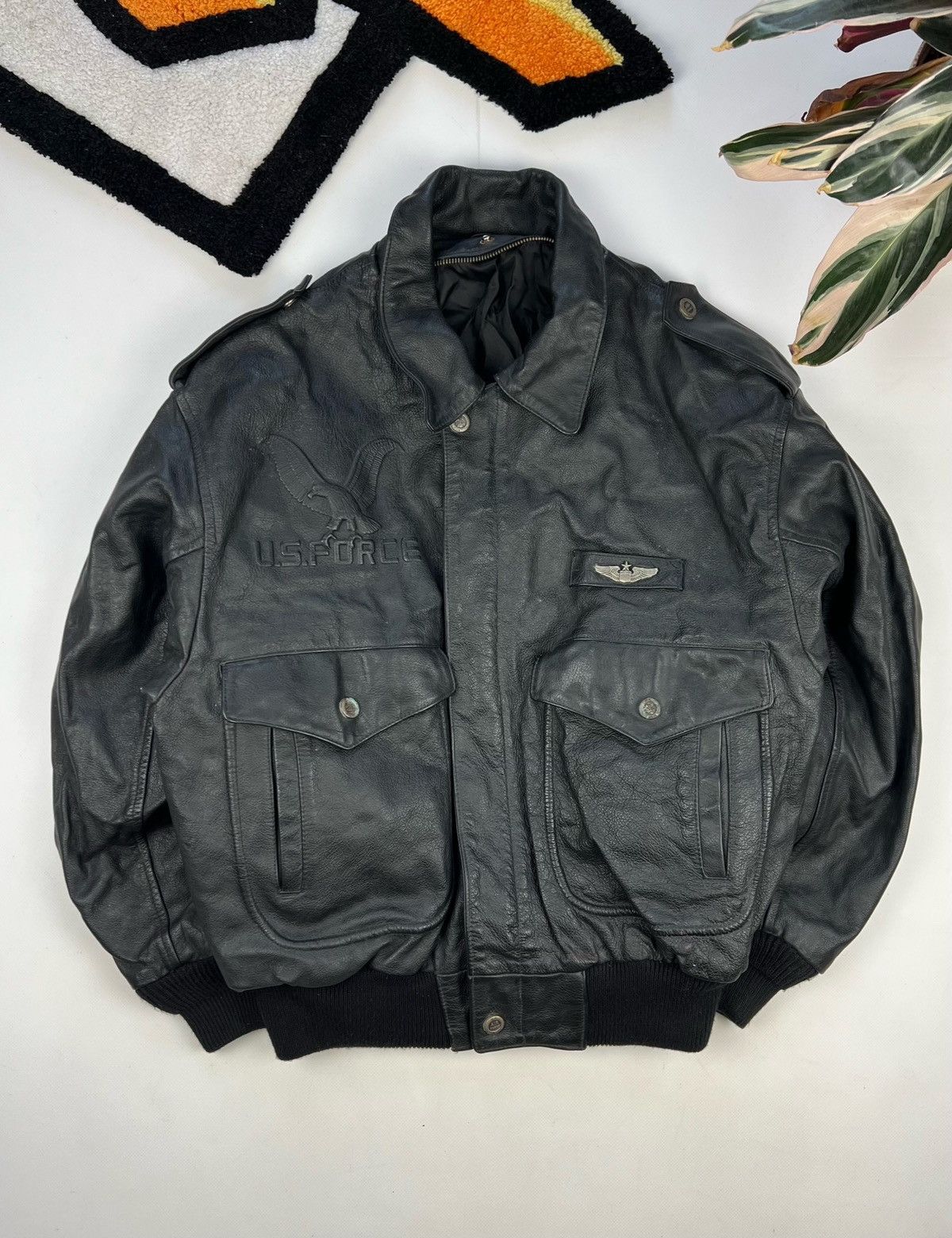 Vintage Vintage aviation A2 Leather Jacket moto schott nyc style Size US M / EU 48-50 / 2 - 1 Thumbnail