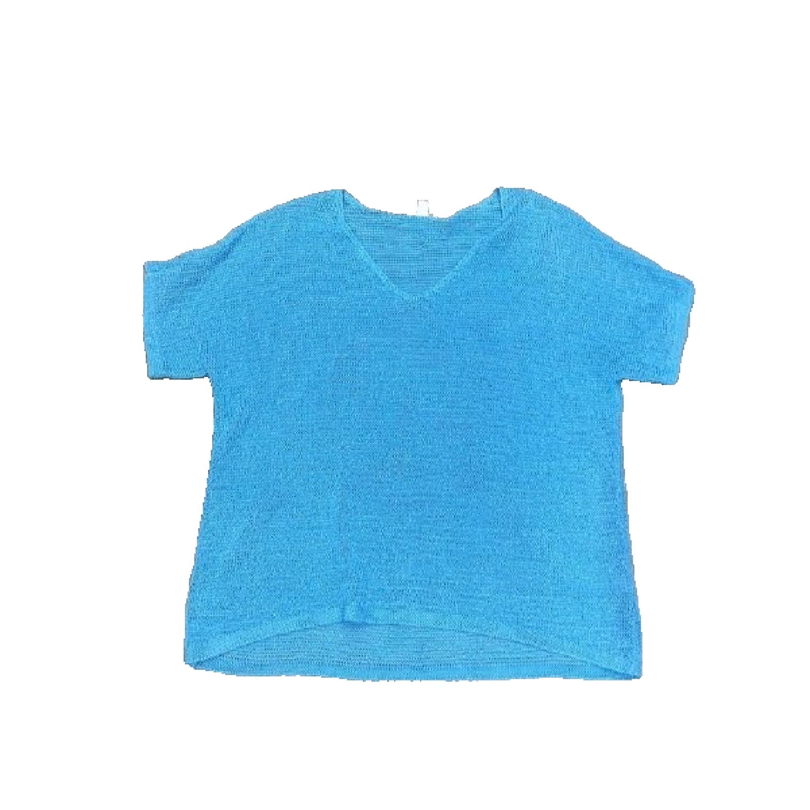 J. Jill J. Jill Knit V-neck Top T-shirt Y2K Blue Medium A005414 Size M / US 6-8 / IT 42-44 - 2 Thumbnail