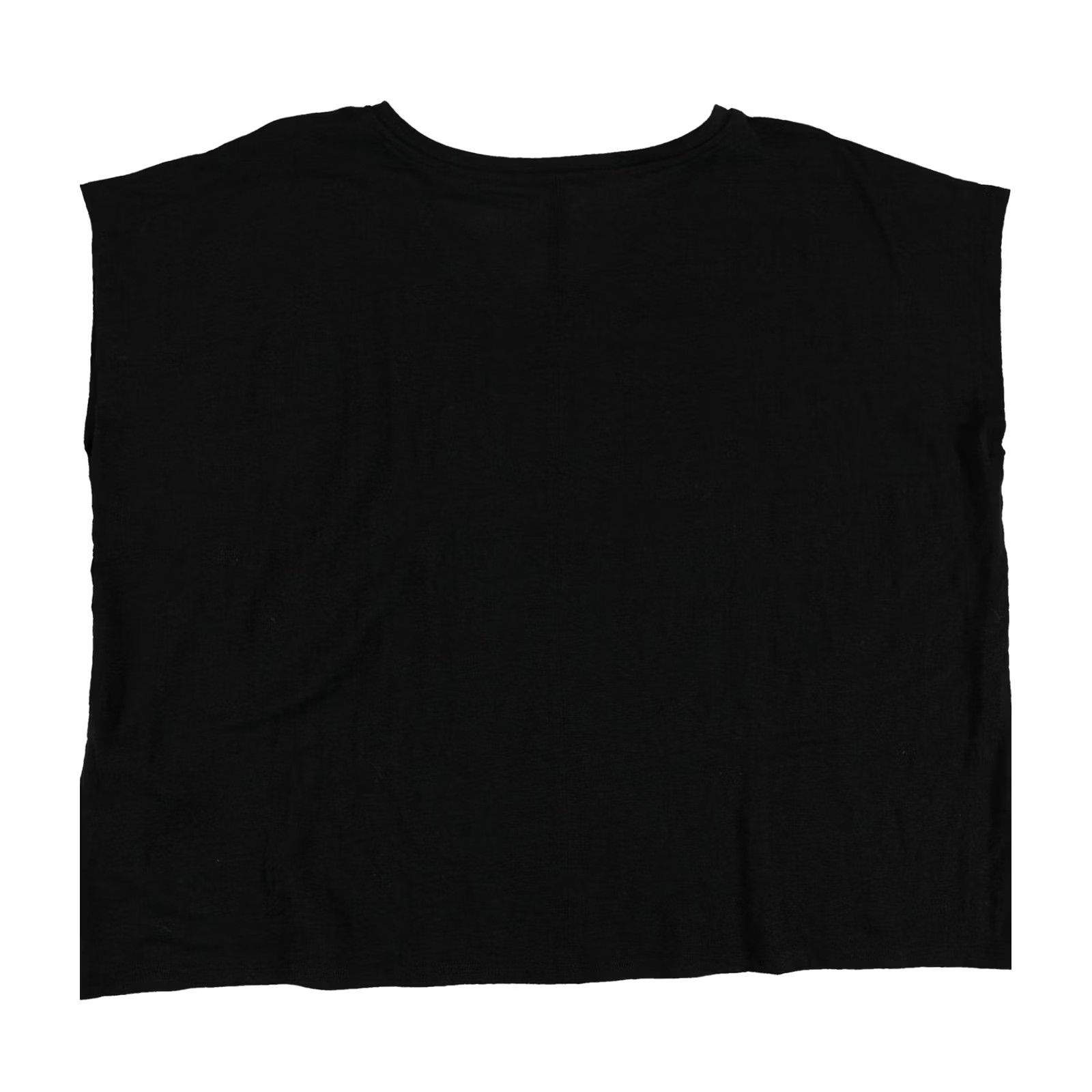Eileen Fisher Eileen Fisher Womens Solid Basic T-Shirt Black Large Size L / US 10 / IT 46 - 2 Thumbnail