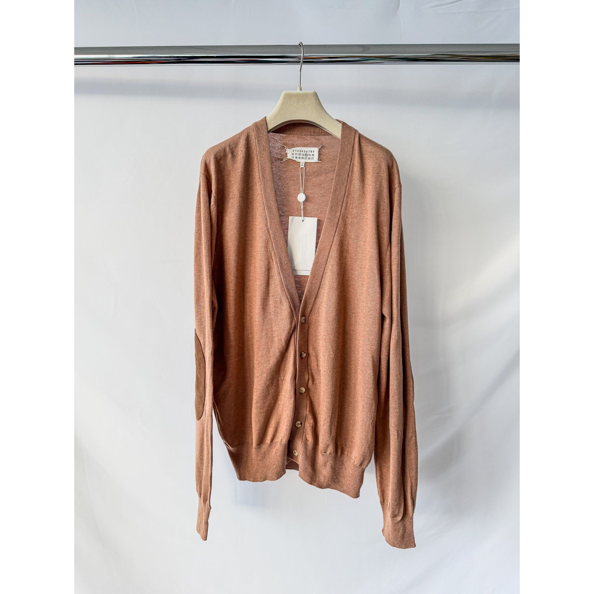 Maison Margiela MAISON MARTIN MARGIELA Brown Cotton Wool Cardigan With Elbow Size US XL / EU 56 / 4 - 1 Thumbnail