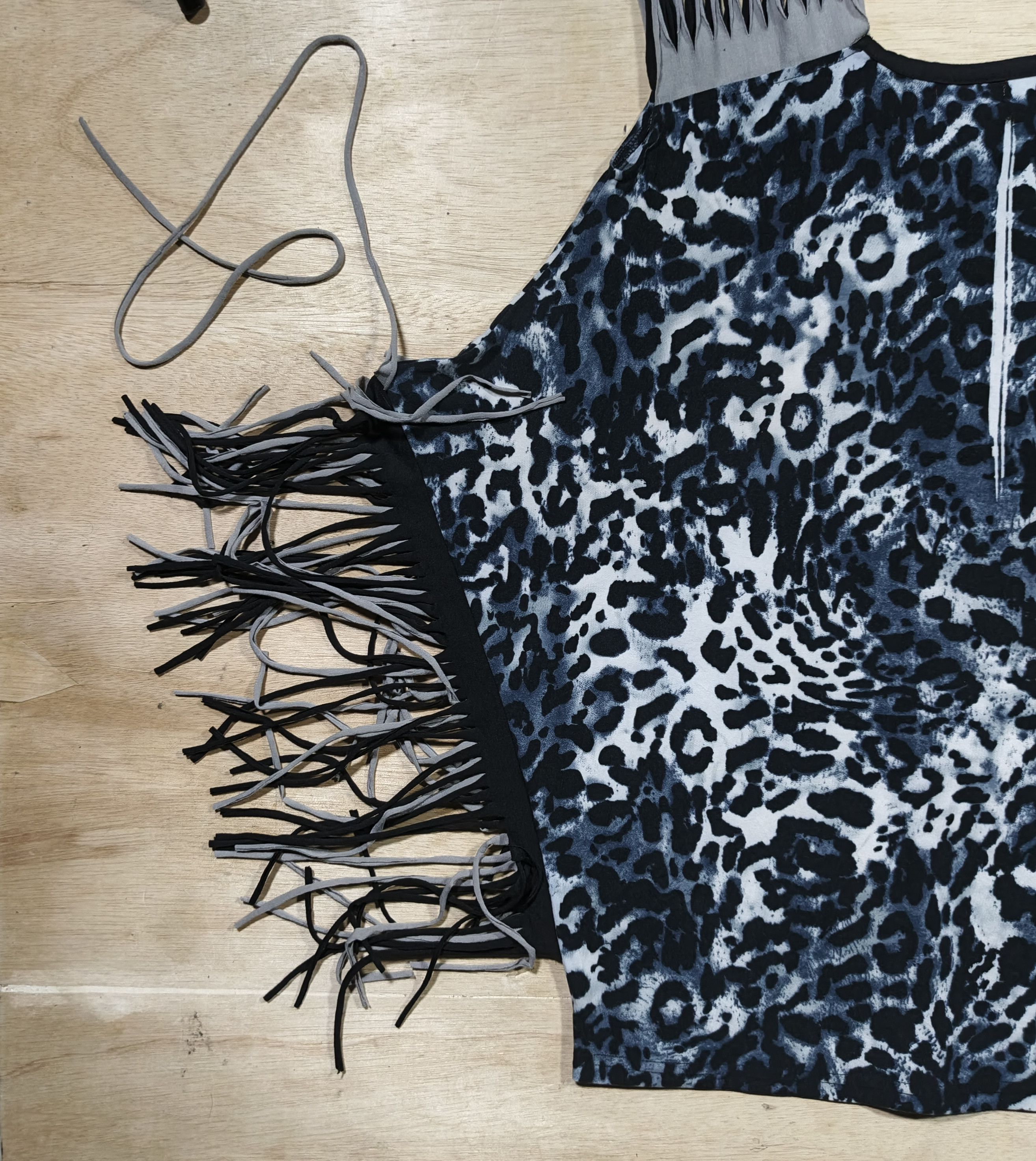 Other Cherie 00's Leopard Print Fringe Tank Top Size L / US 10 / IT 46 - 7 Thumbnail