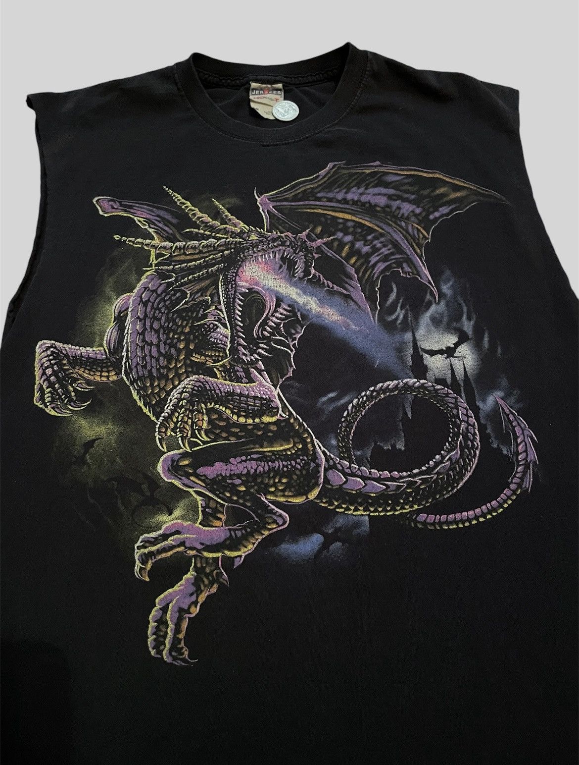 Other black sleeveless gym cutoff Dragon y2k shirt Size Medium Size US M / EU 48-50 / 2 - 2 Thumbnail