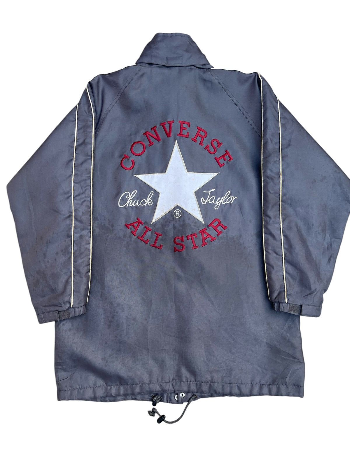 Converse Vintage Converse Gray Jacket Fleece Lining Size Medium Size US M / EU 48-50 / 2 - 1 Thumbnail