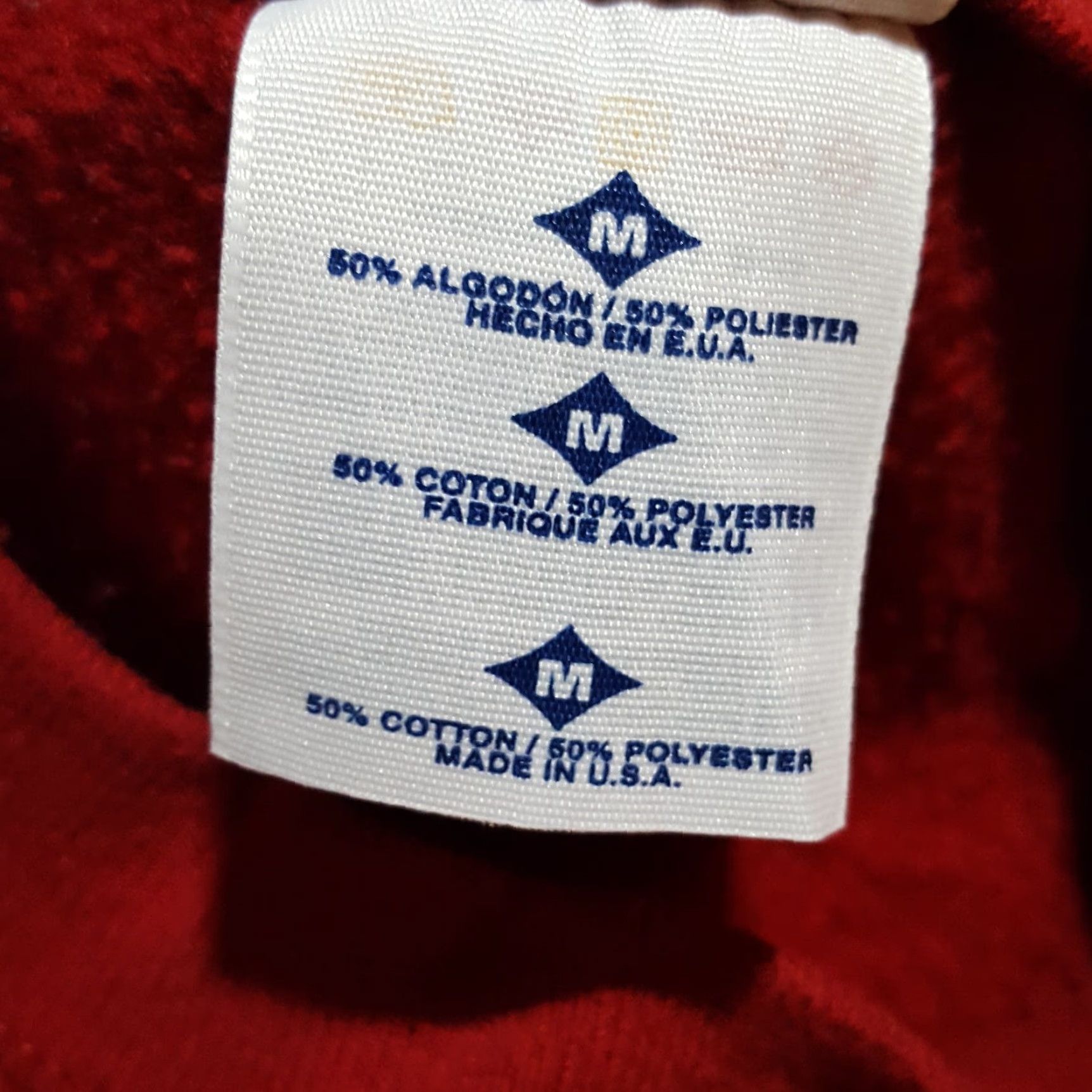 Jerzees Jerzees Sweatshirt Unisex Adults M Red Y2K Plain Pullover Crewneck Fleece Grunge 90s Size M / US 6-8 / IT 42-44 - 6 Thumbnail