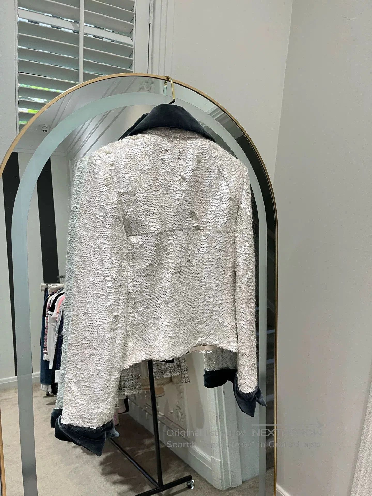 Chanel Chanel White Sequin Forest Series Jacket. Size US S / EU 44-46 / 1 - 2 Thumbnail