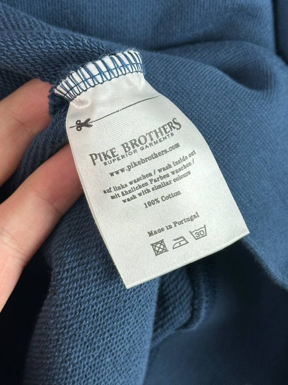 Pike Brothers Pike Brothers Loop Blue Luxury Sweatshirt Made In Portugal Size US XL / EU 56 / 4 - 9 Thumbnail