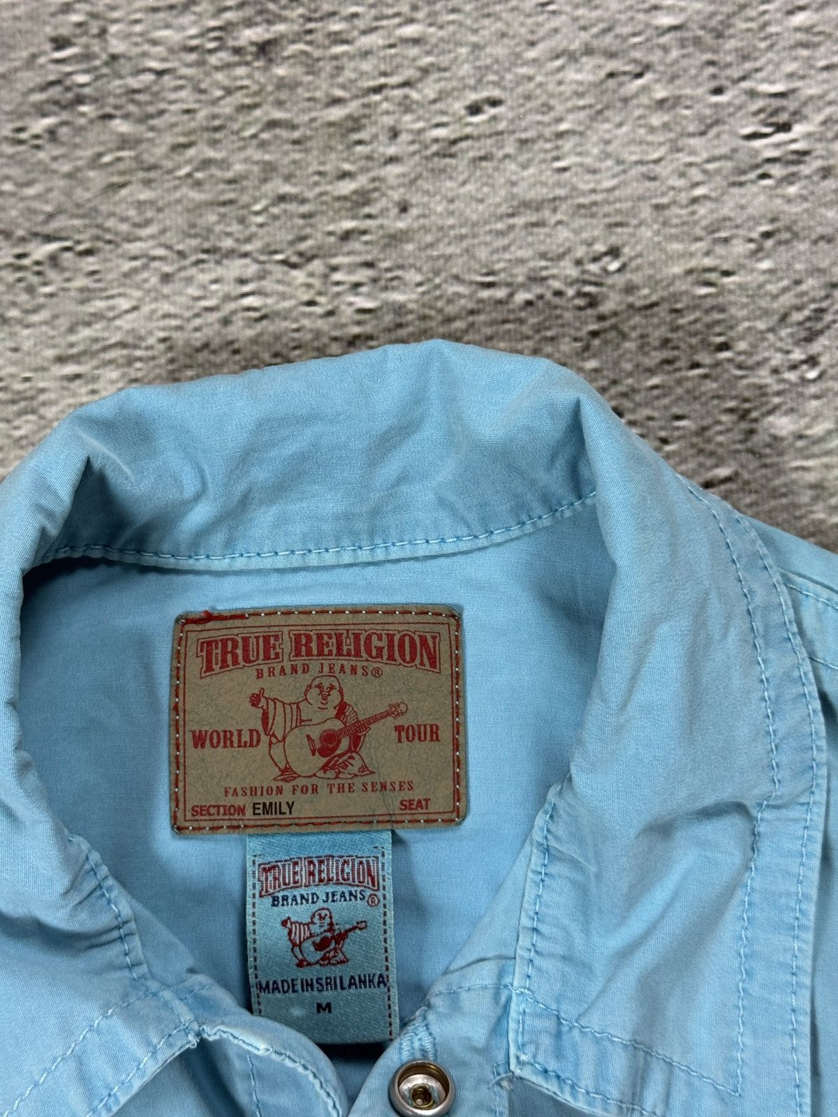 True Religion True Religion denim jacket blue turquoise Y2K vintage Size M / US 6-8 / IT 42-44 - 3 Thumbnail