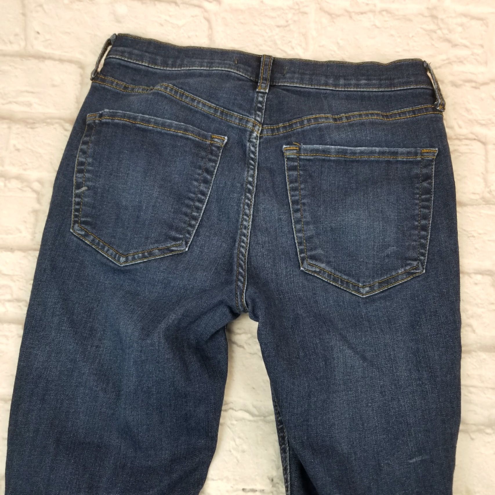 Free People Free People Jeans Junior Teens Skinny Stretch Dark Wash Denim Distressed Size 27 Size 27" / US 4 / IT 40 - 6 Thumbnail