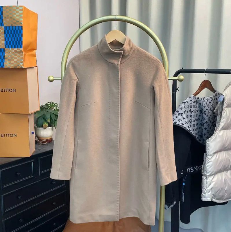 MaxMara Beige Wool Women's Coat 0089