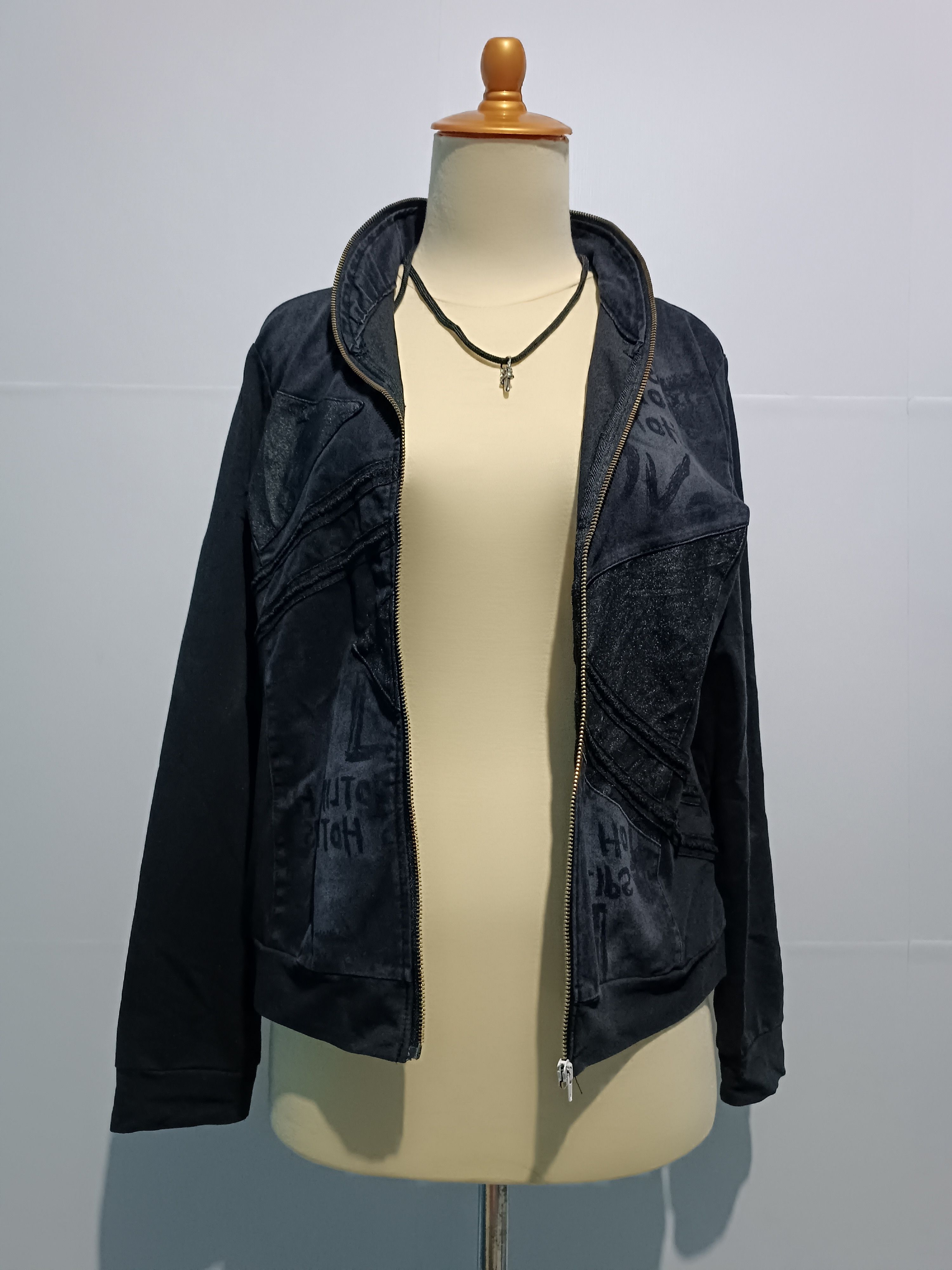 Japanese Brand Women's Full Zip Sweater Poem Style If Six Was Nine Size M / US 6-8 / IT 42-44 - 5 Thumbnail