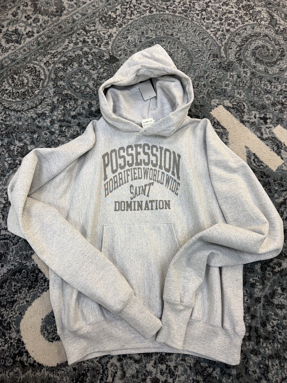 Saint Michael Saint Michael possession domination grey hooded sweatshirt Size US M / EU 48-50 / 2 - 1 Thumbnail
