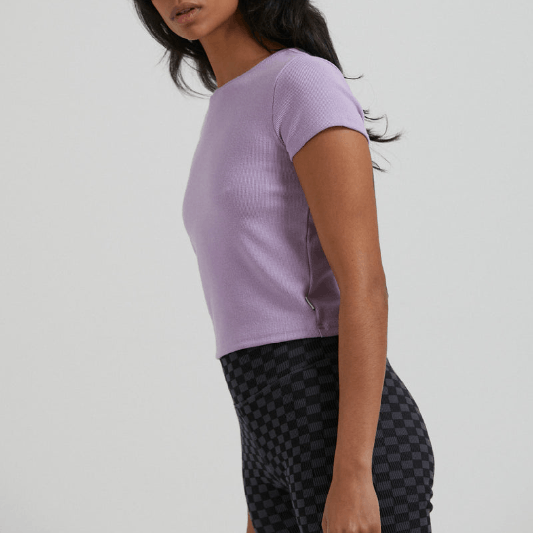 Afends Sample NWT Afends - Faith - Hemp Ribbed Purple T-Shirt Small Size S / US 4 / IT 40 - 7 Thumbnail