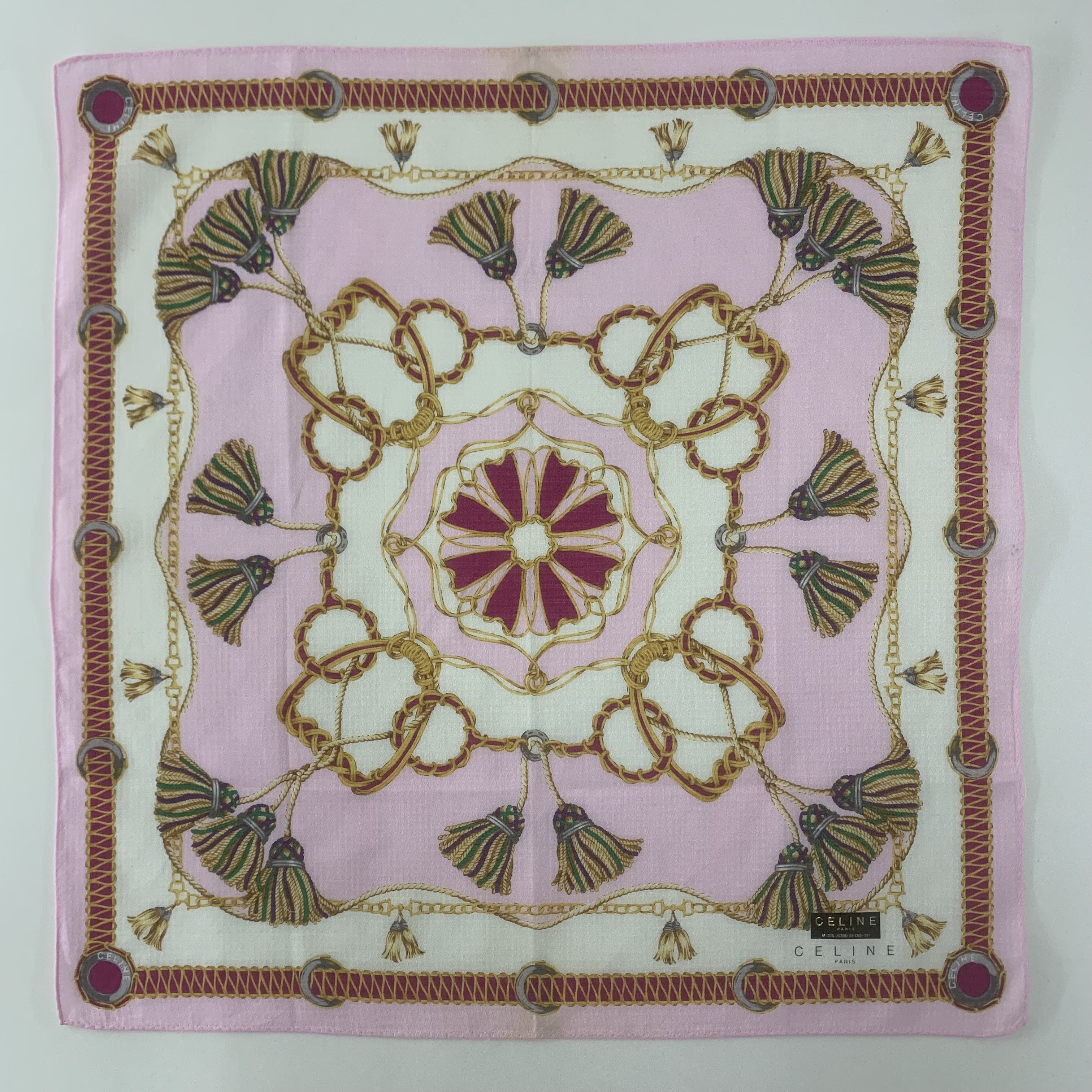 Celine Celine Handkerchief Bandana Neckerchief Pocket Square Size ONE SIZE - 2 Thumbnail