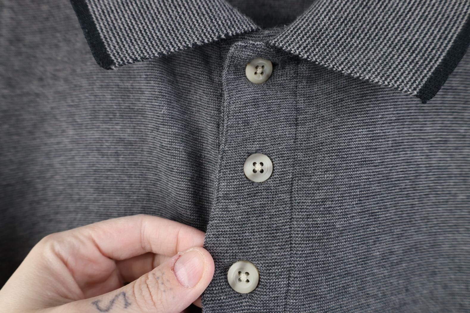 Vintage Vintage 90s Streetwear Blank Knit Collared Golf Polo Shirt Size US XXL / EU 58 / 5 - 4 Thumbnail