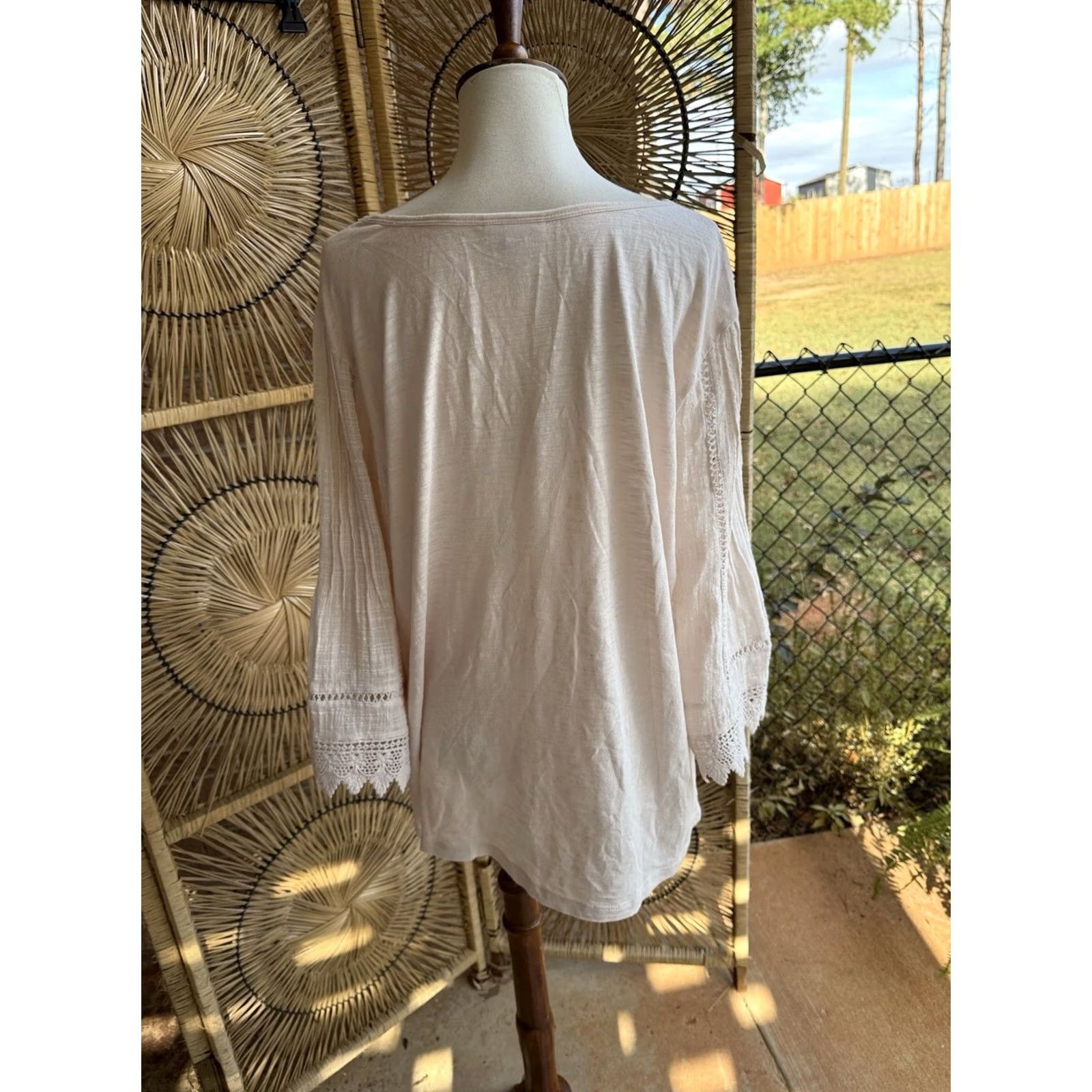 J. Jill VINTAGE? j jill Large Light Pink Boho Blouse Top Women L EUC Size L / US 10 / IT 46 - 5 Thumbnail