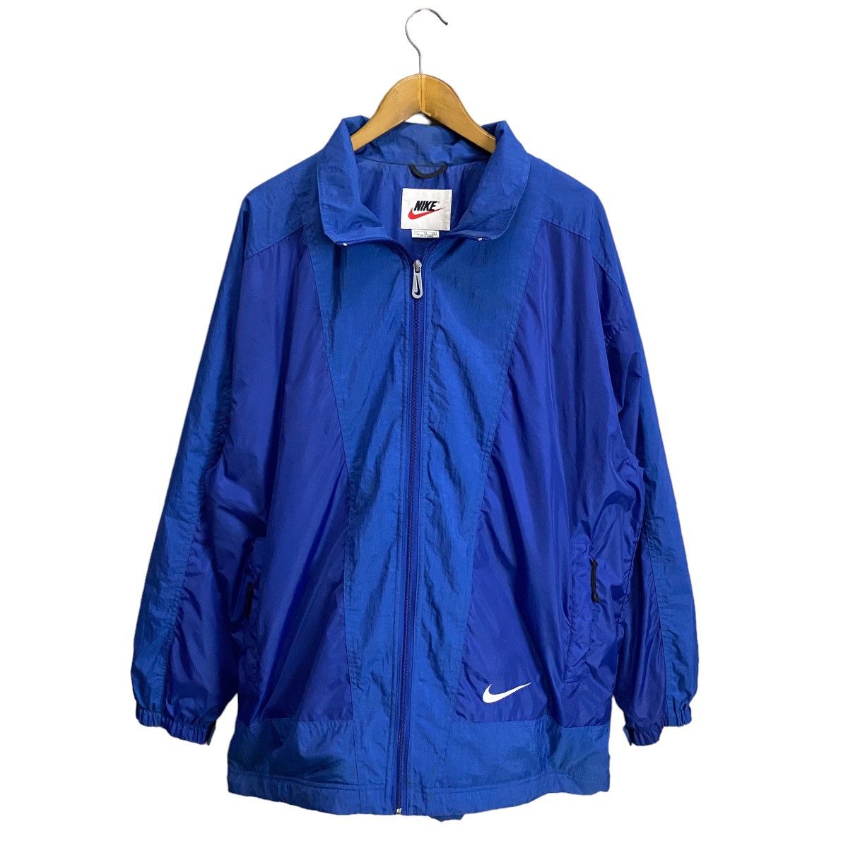 Nike × Vintage 【Rare】90's NIKE Silver Tag Embroidered Logo Nylon Jacket Size US XL / EU 56 / 4 - 1 Thumbnail