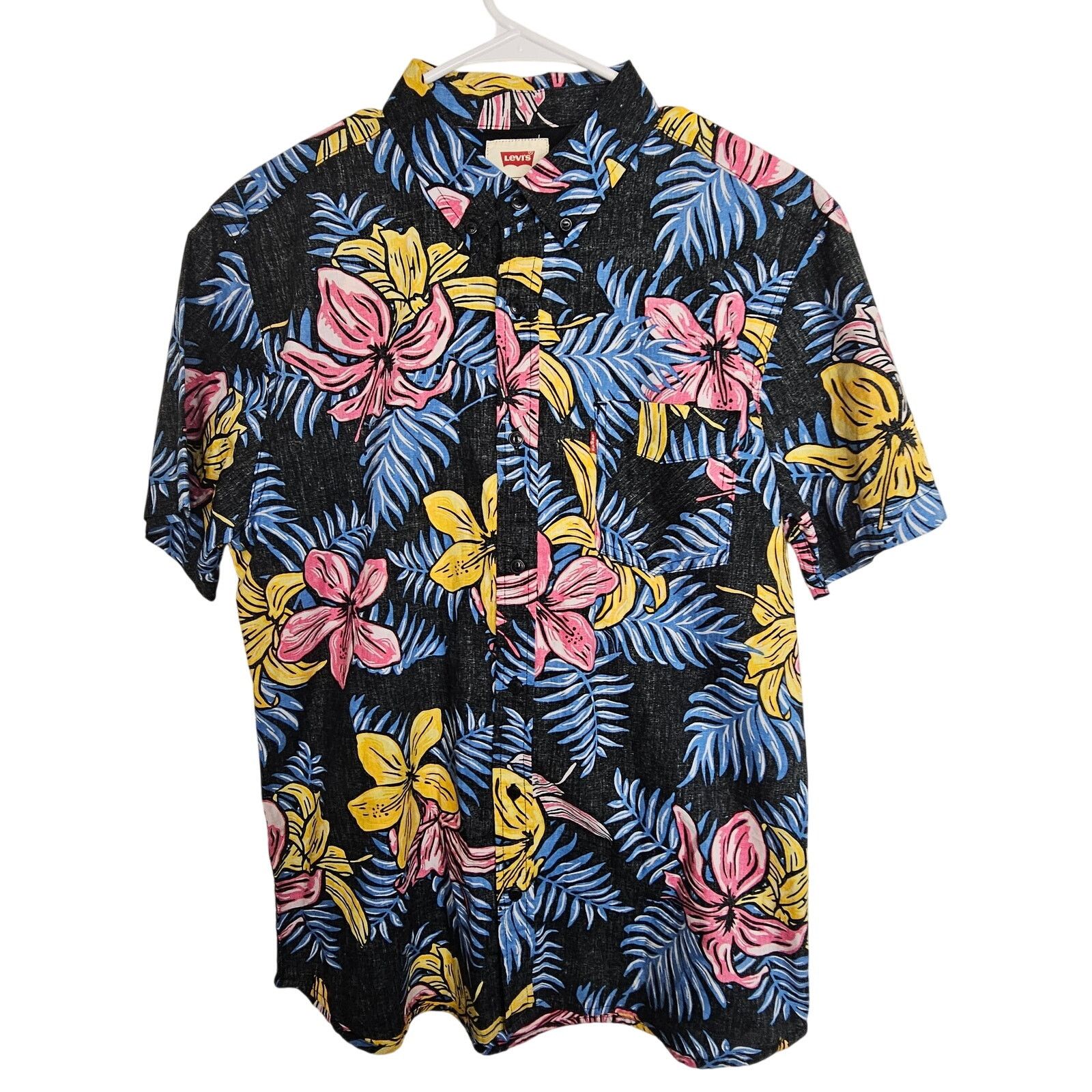 Levi's Levis Men Floral Button Down Shirt Hawaiian Tropical Resort Size US M / EU 48-50 / 2 - 1 Thumbnail