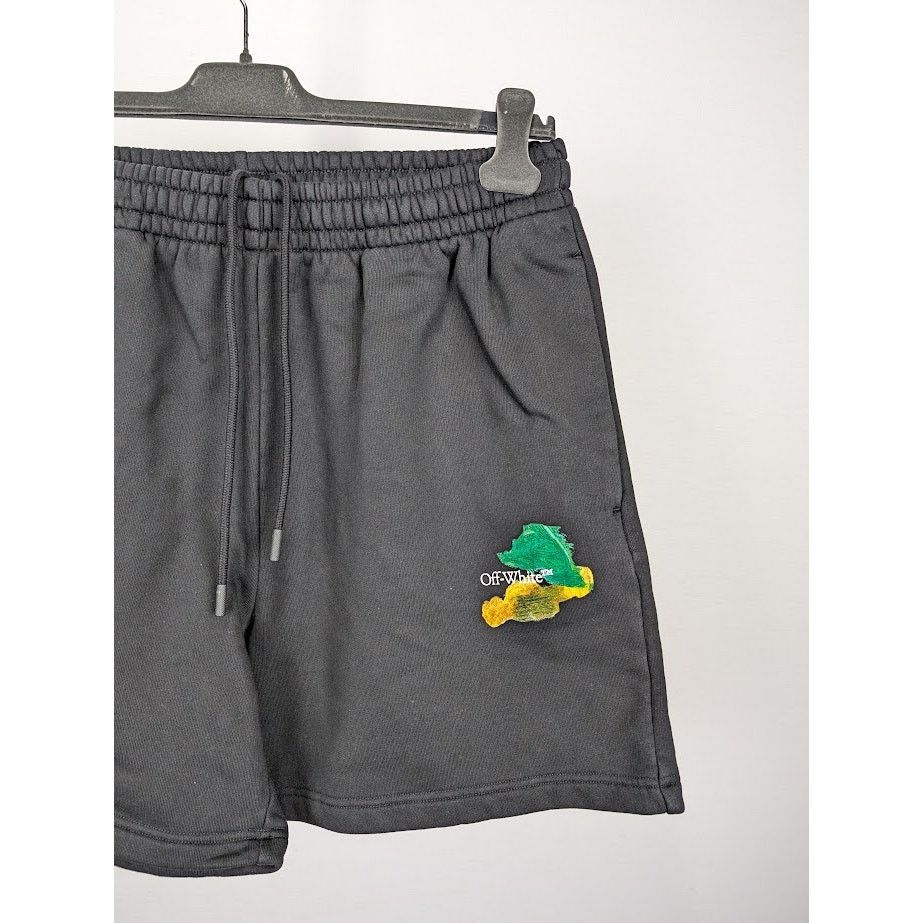 Off-White o1rshd1 Brush Arr Summer Sweatshort in Black/Multicolor Size US 36 / EU 52 - 4 Thumbnail